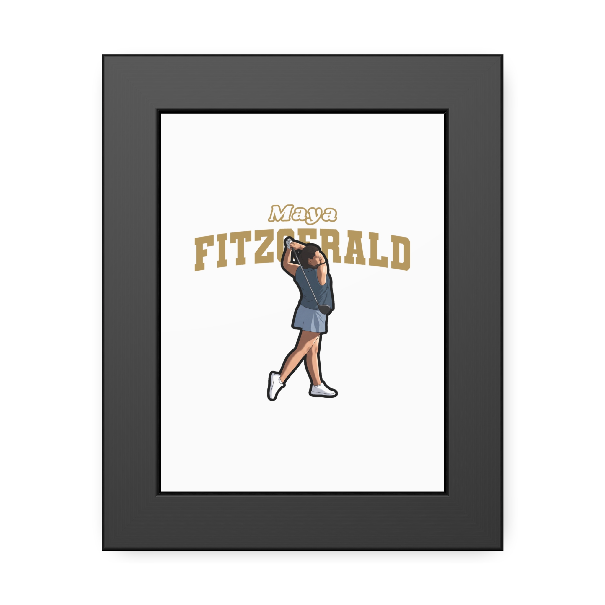 Framed Poster — character_name_arch in Black