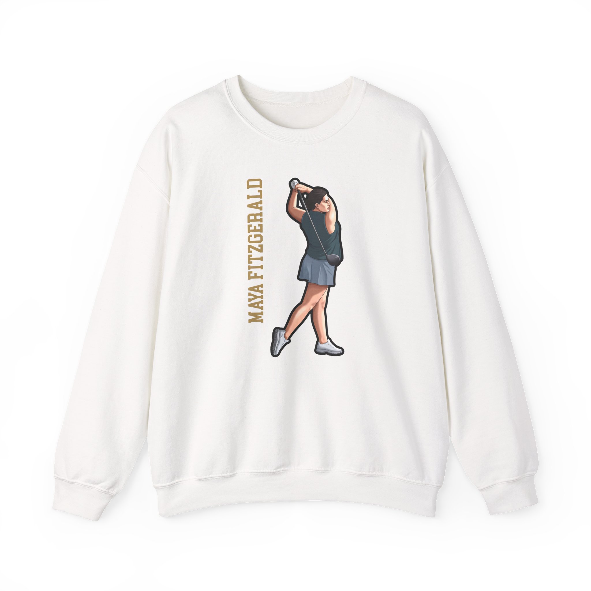 Crewneck Sweatshirt — character_name_vertical in White