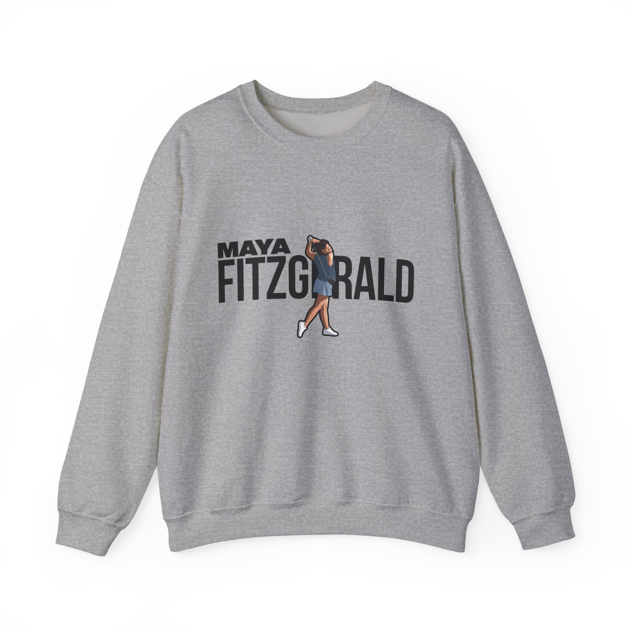 Crewneck Sweatshirt — character_player_name in Grey