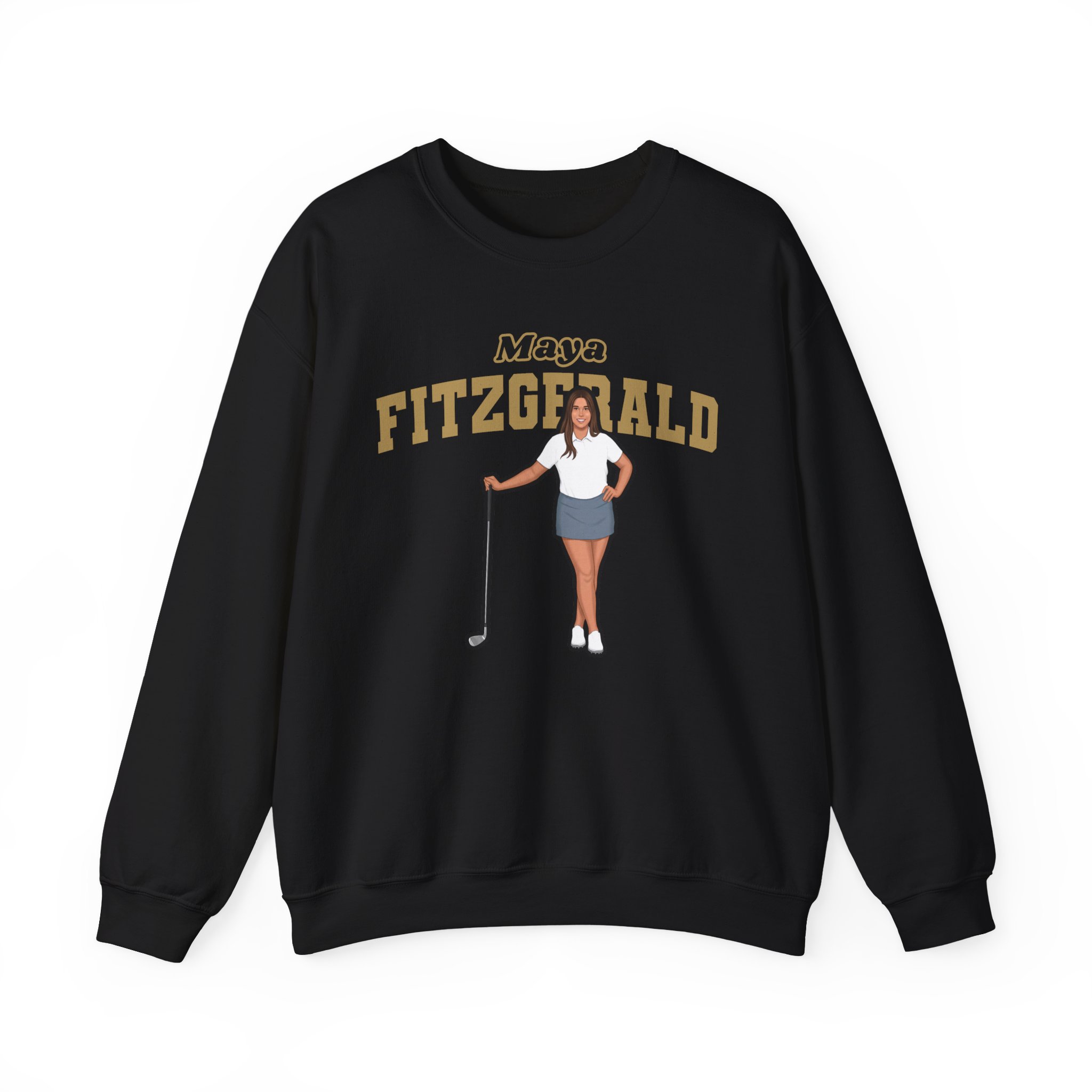 Crewneck Sweatshirt — character_name_arch in Black