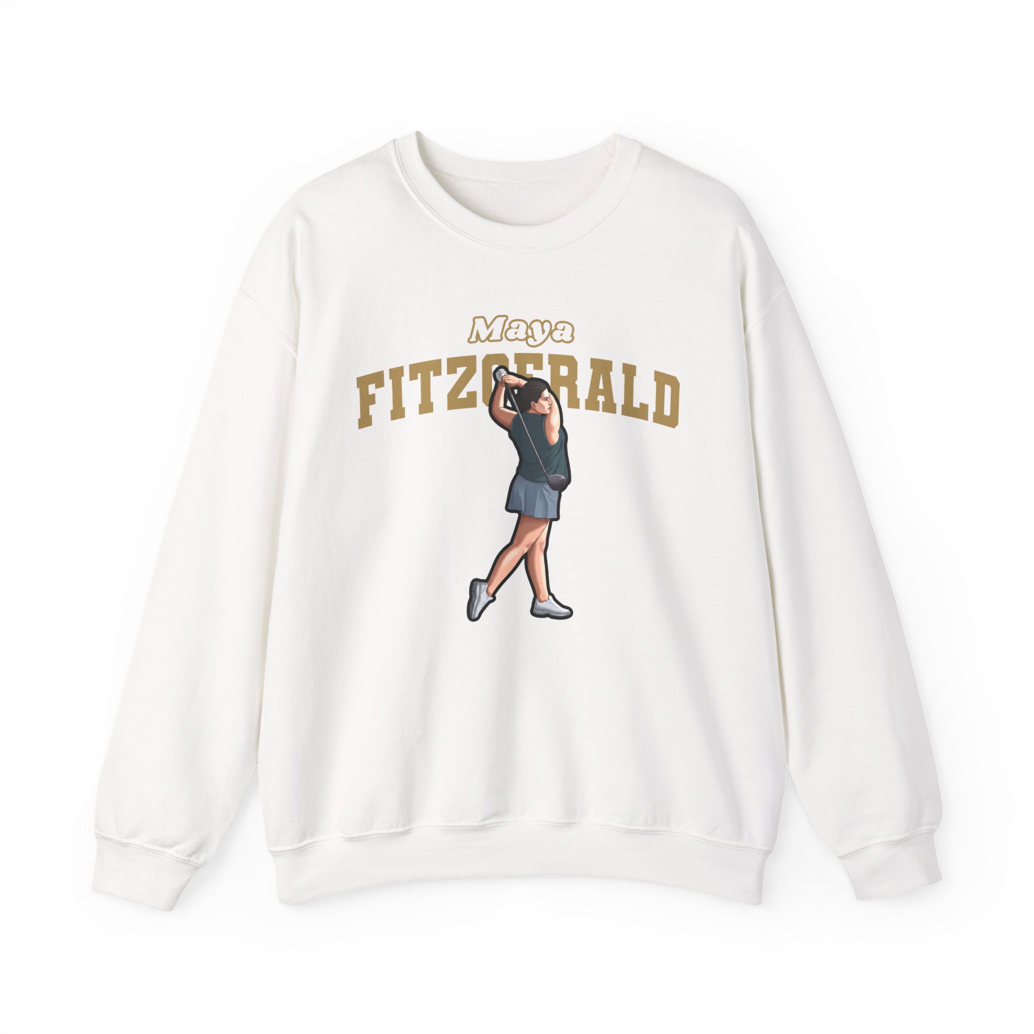Crewneck Sweatshirt — character_name_arch in White