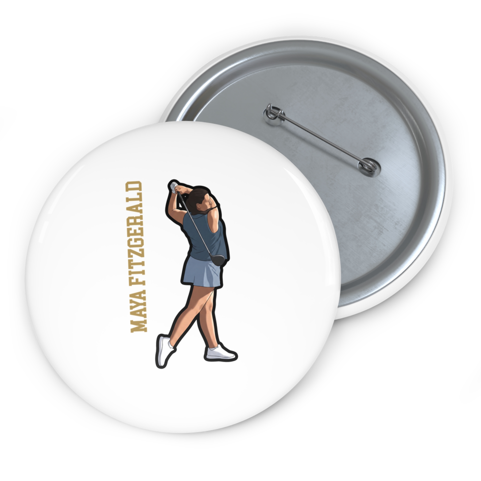 Game Day Pin — character_name_vertical in Classic