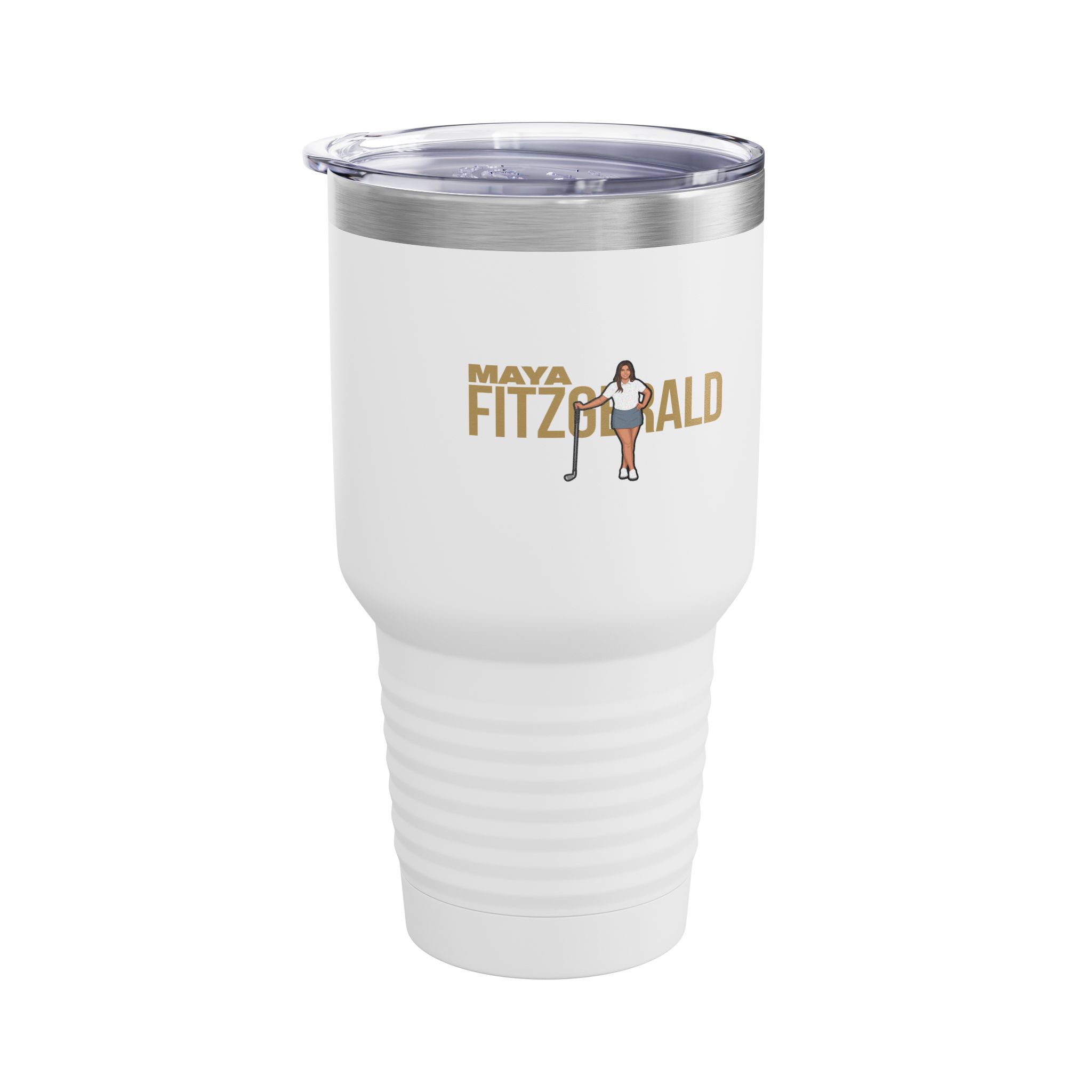 30oz Tumbler — character_player_name in White