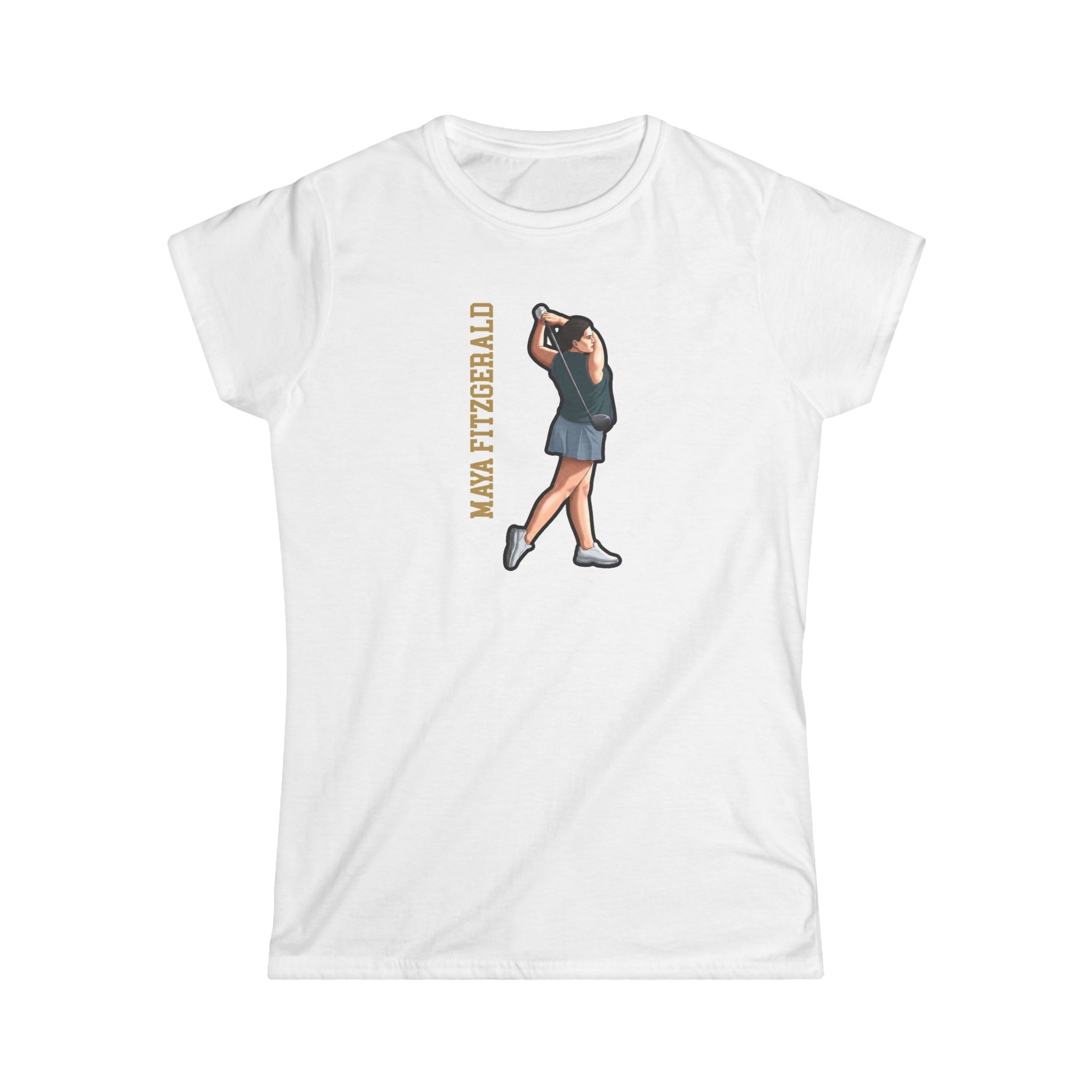 Women's Softstyle Tee — character_name_vertical in White
