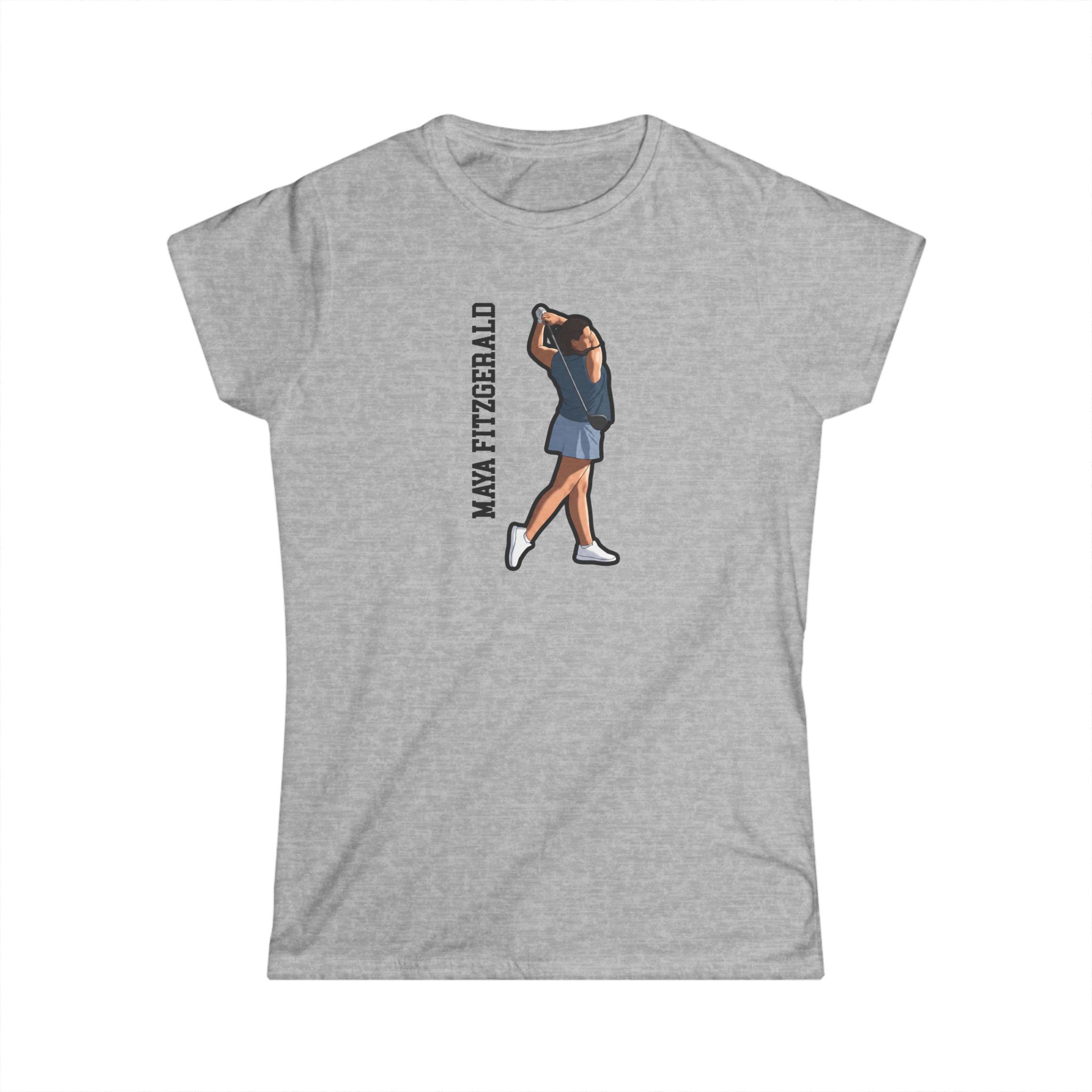 Women's Softstyle Tee — character_name_vertical in Grey