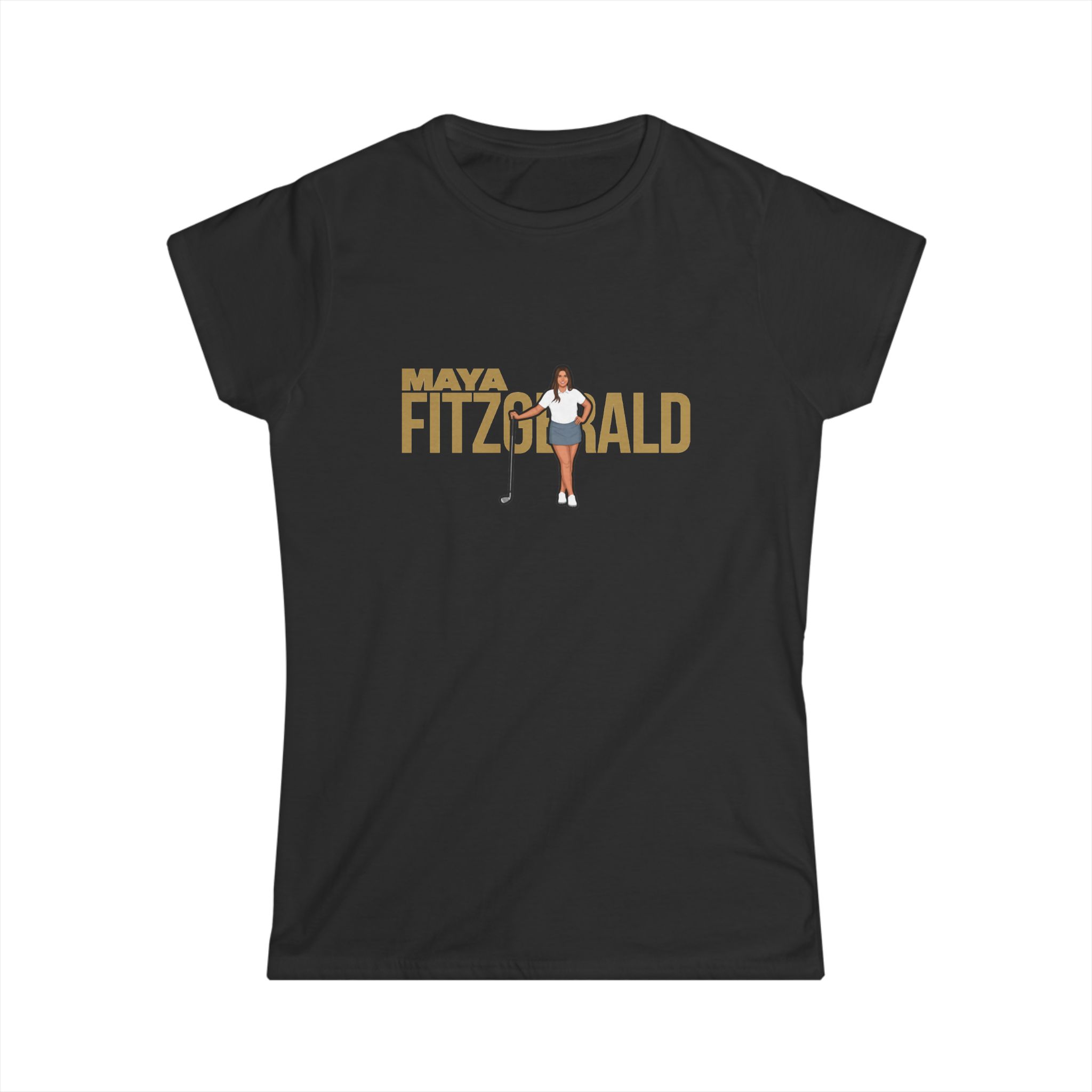 Women's Softstyle Tee — character_player_name in Black