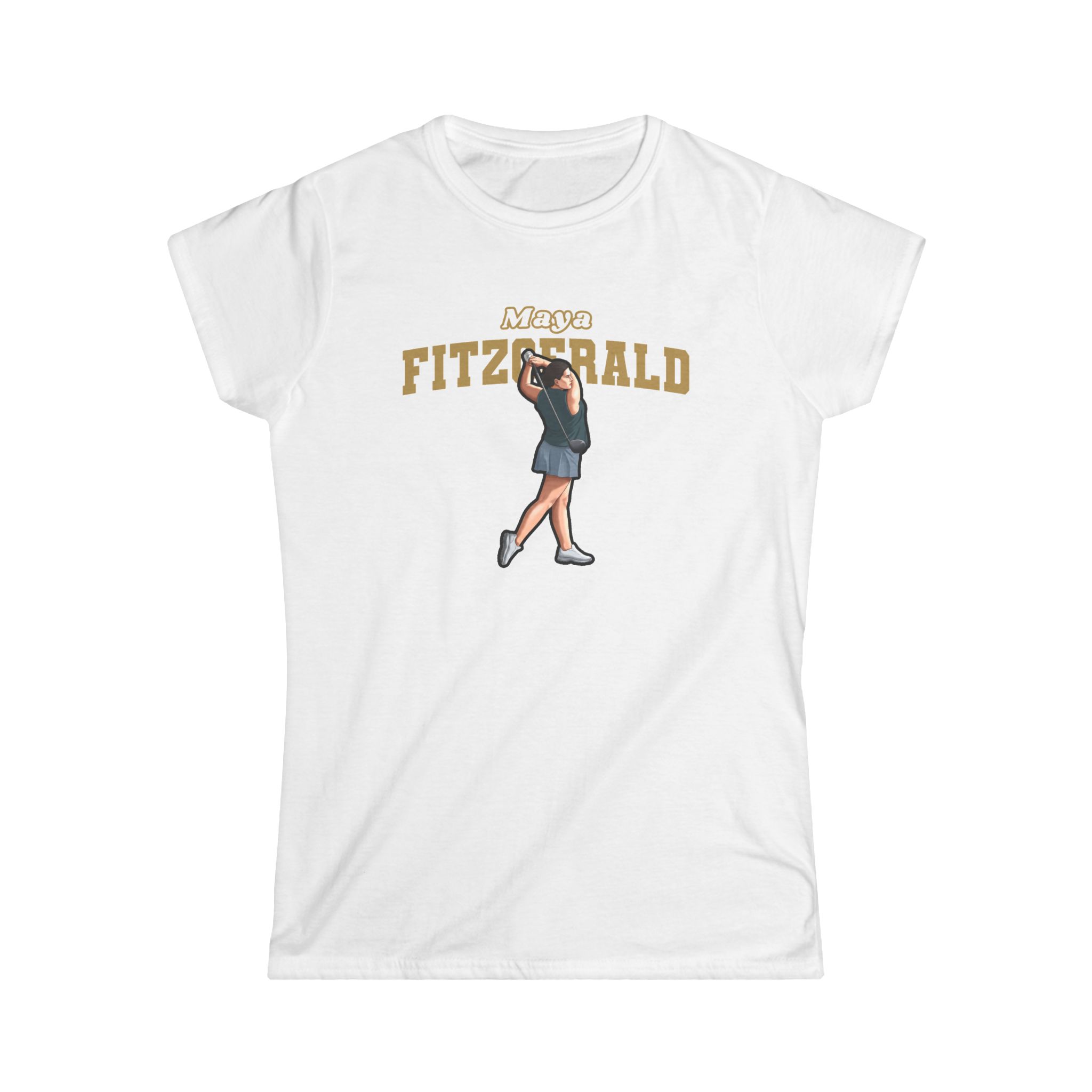 Women's Softstyle Tee — character_name_arch in White