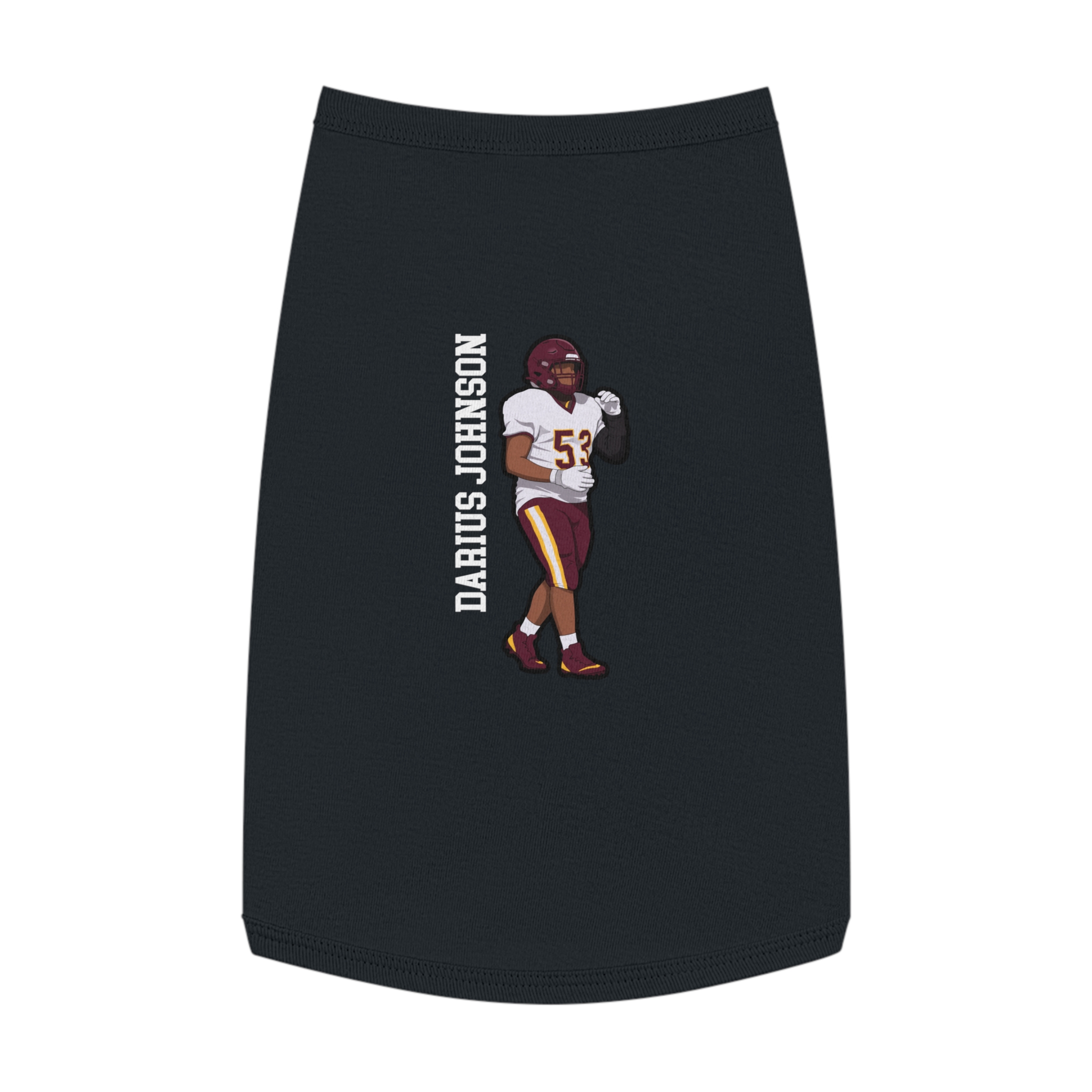 Pet Tank Top — character_name_vertical in Black