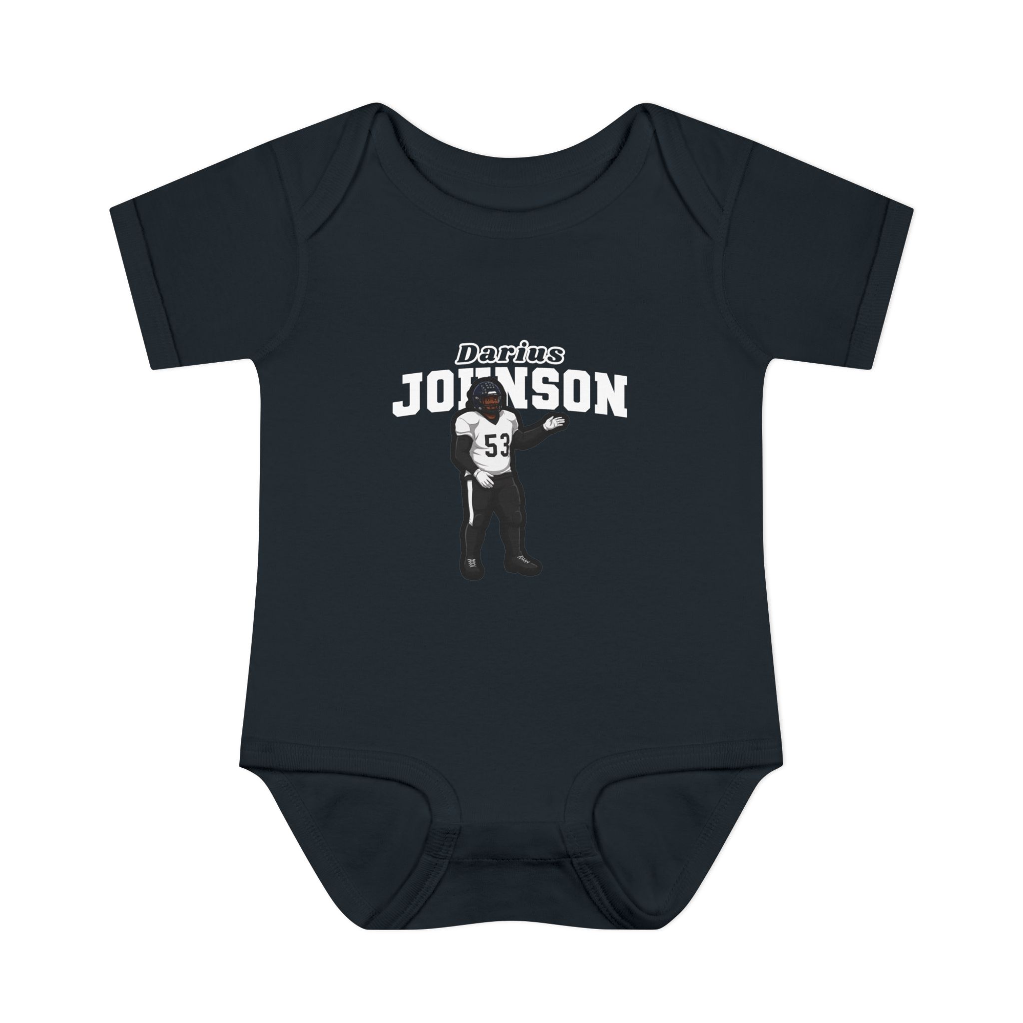 Baby Onesie — character_name_arch in Black