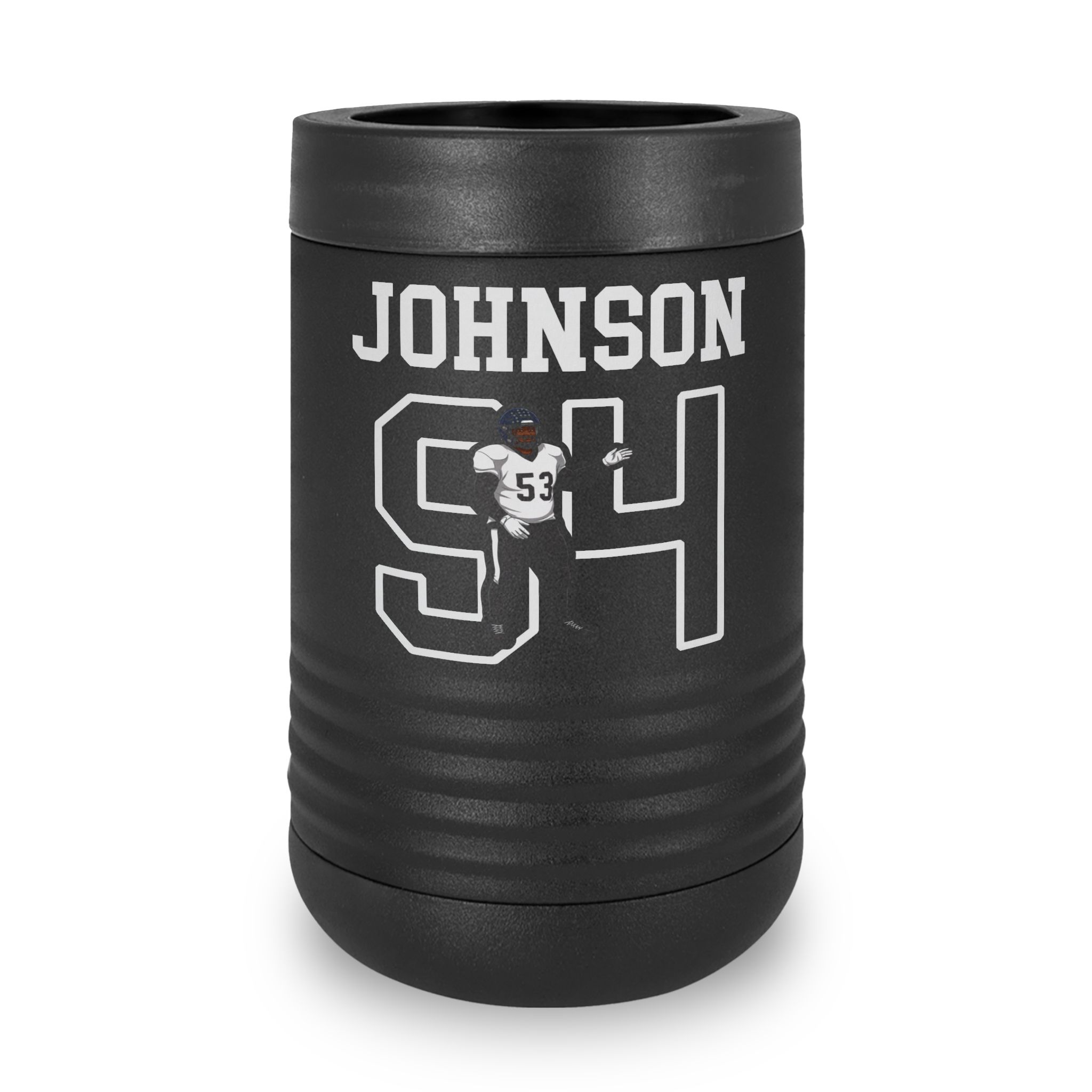 Stainless Can Cooler — character_shirsey in Black