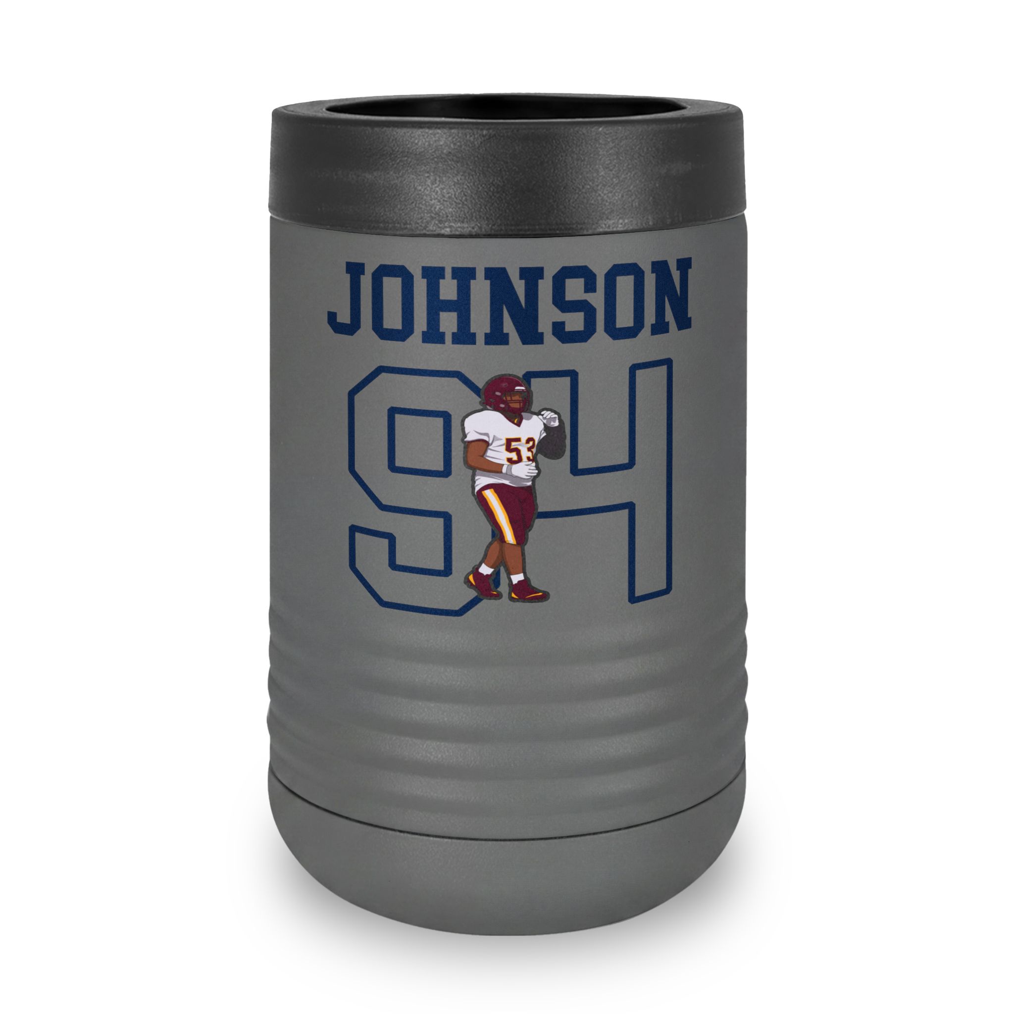 Stainless Can Cooler — character_shirsey in Grey