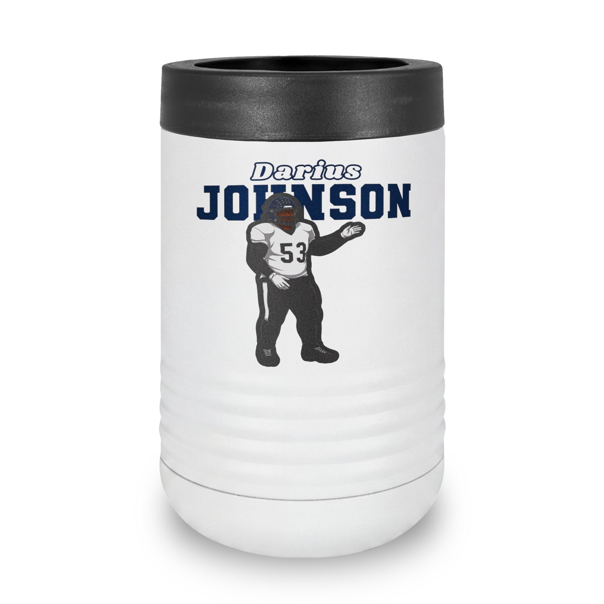 Stainless Can Cooler — character_name_arch in White