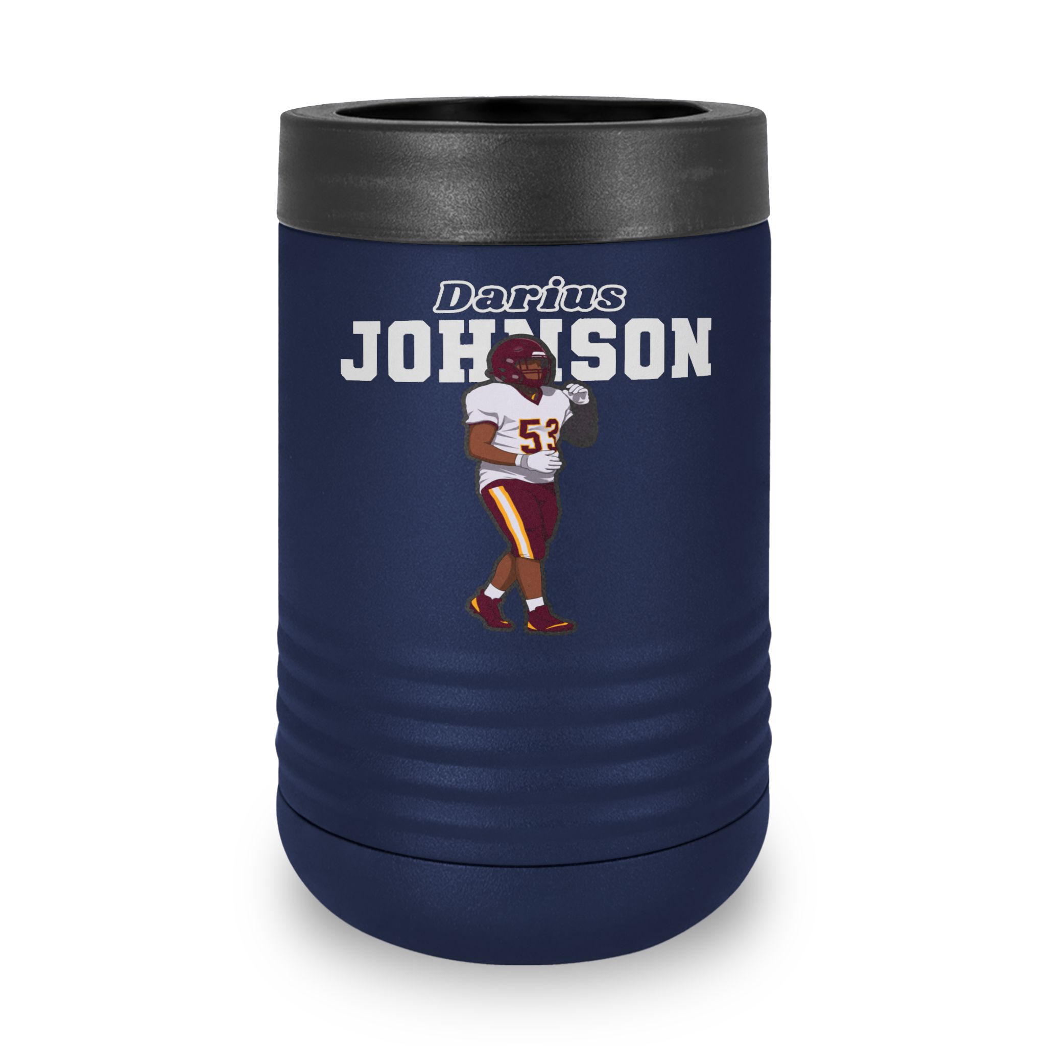 Stainless Can Cooler — character_name_arch in Navy
