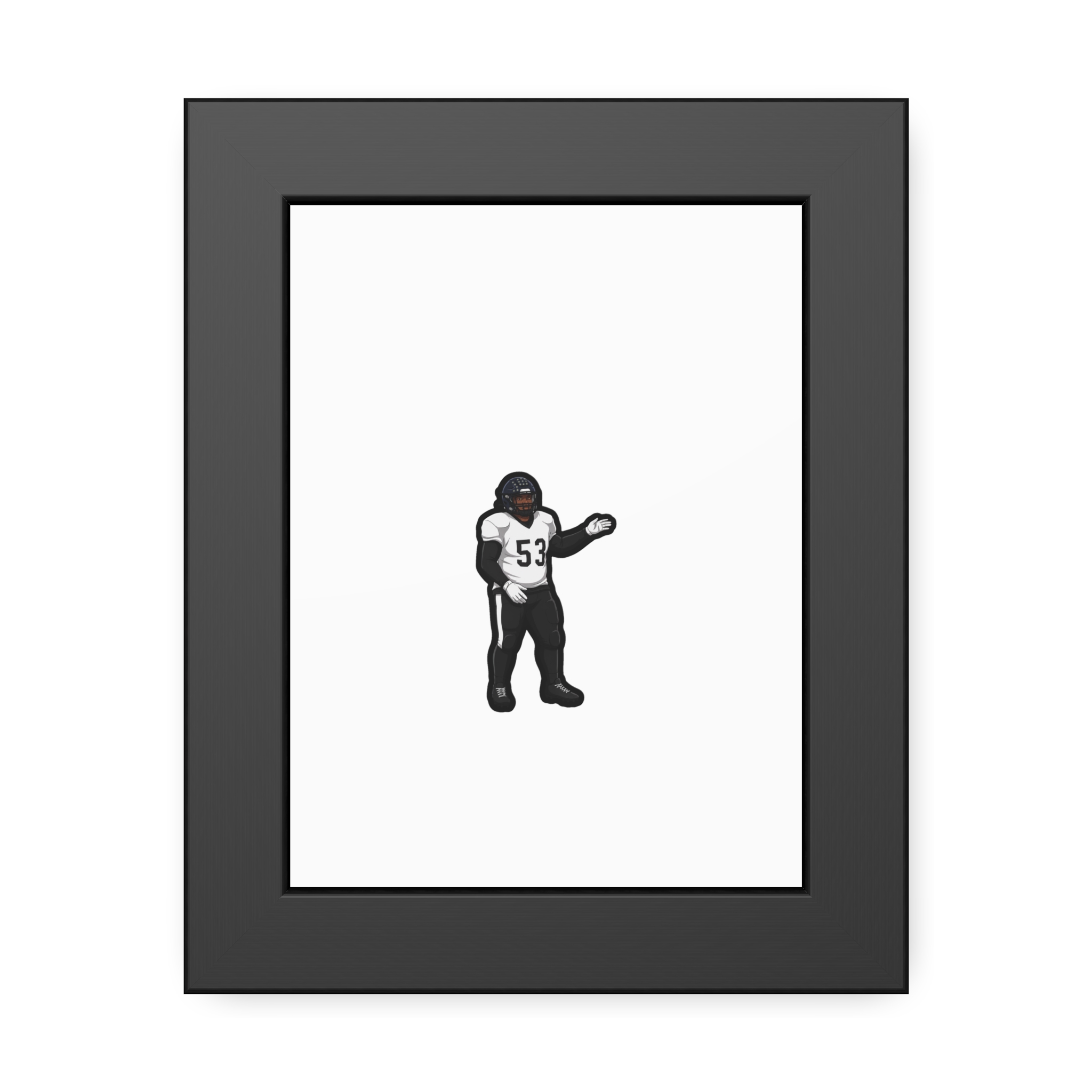 Framed Poster — character_shirsey in Black