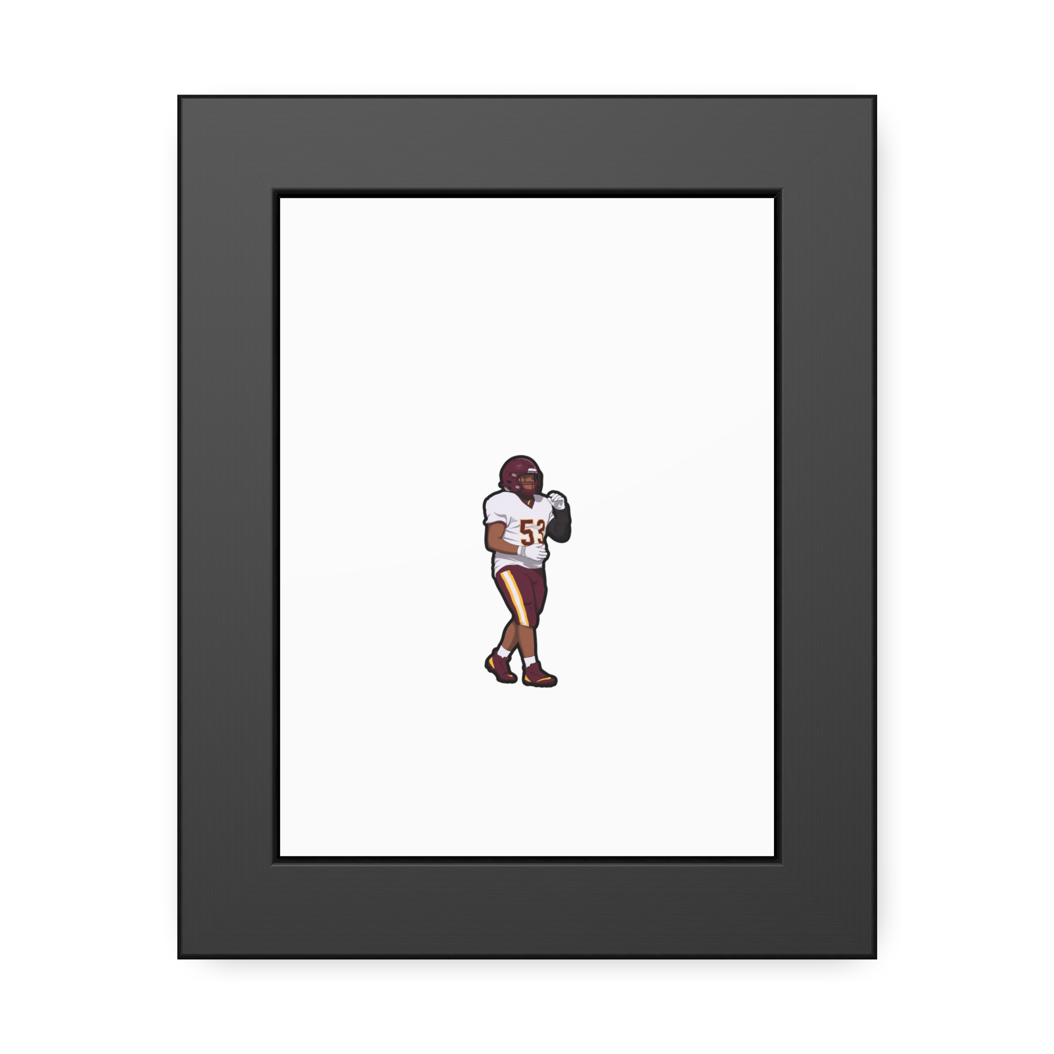 Framed Poster — character_shirsey in Black
