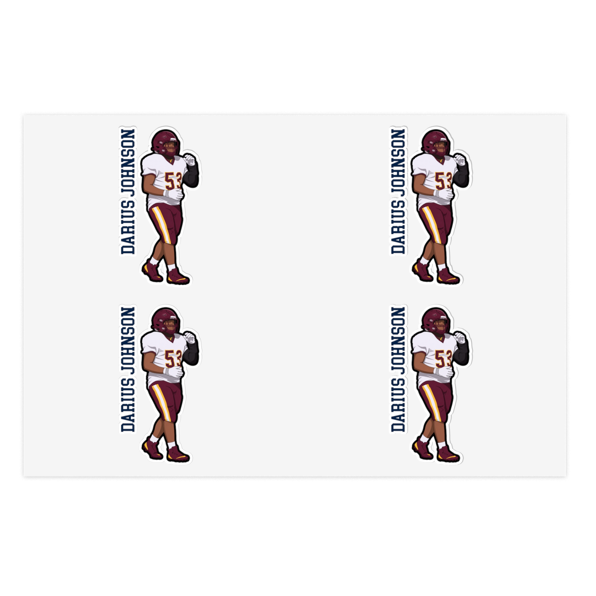 Sticker Sheet — character_name_vertical in Classic