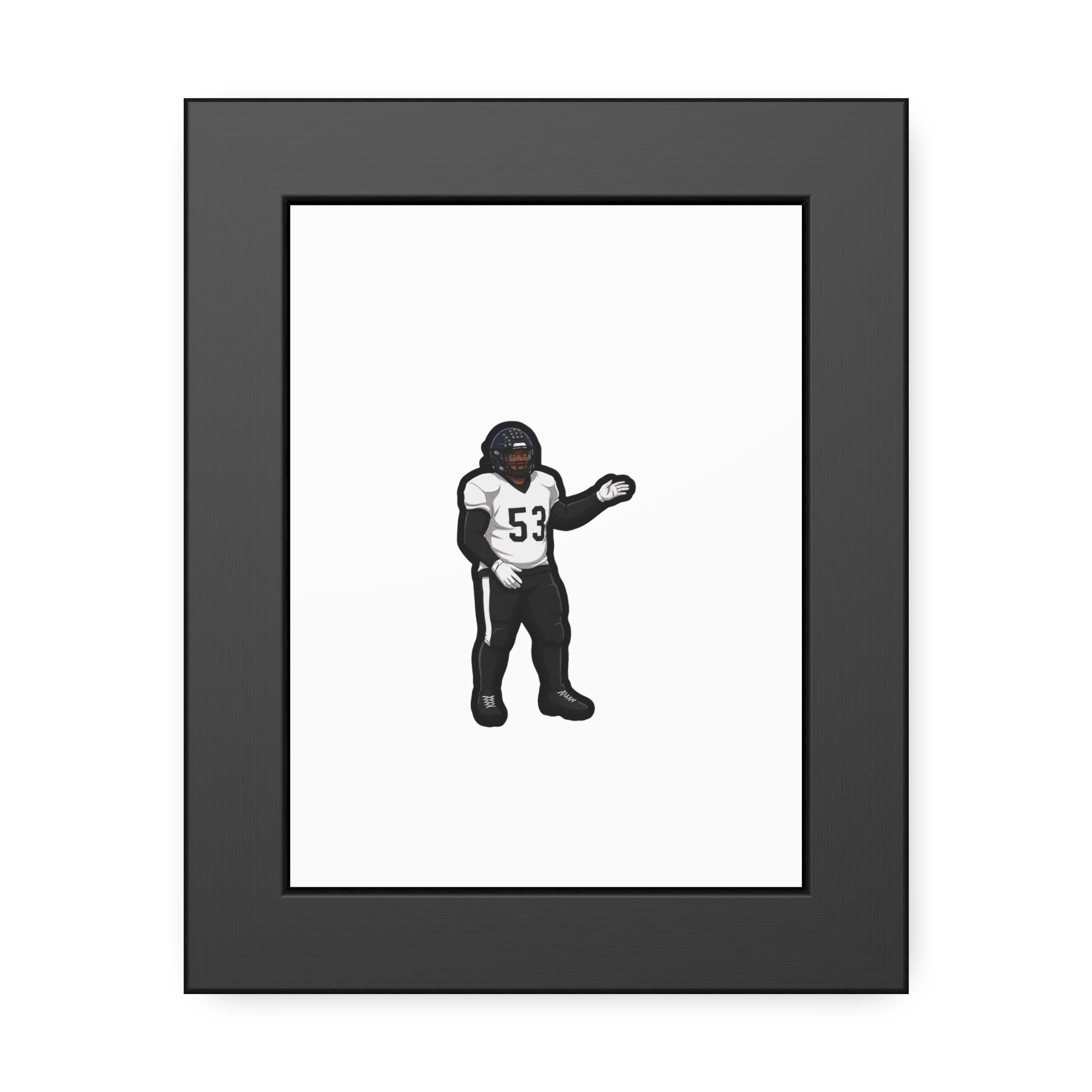 Framed Poster — character_name_arch in Black