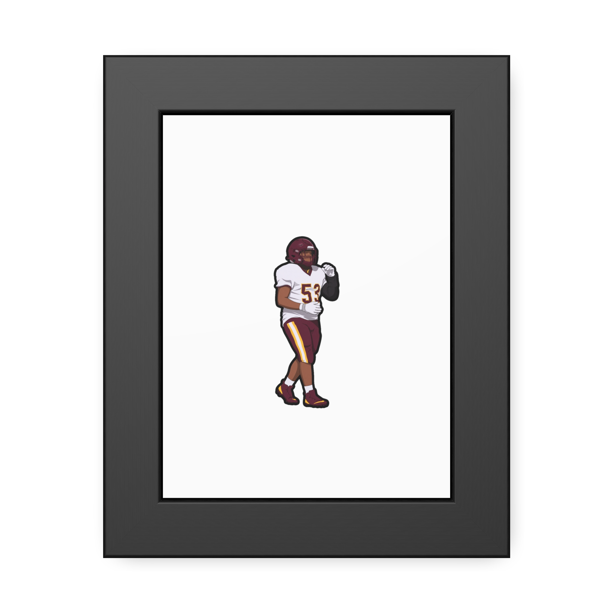 Framed Poster — character_name_arch in Black