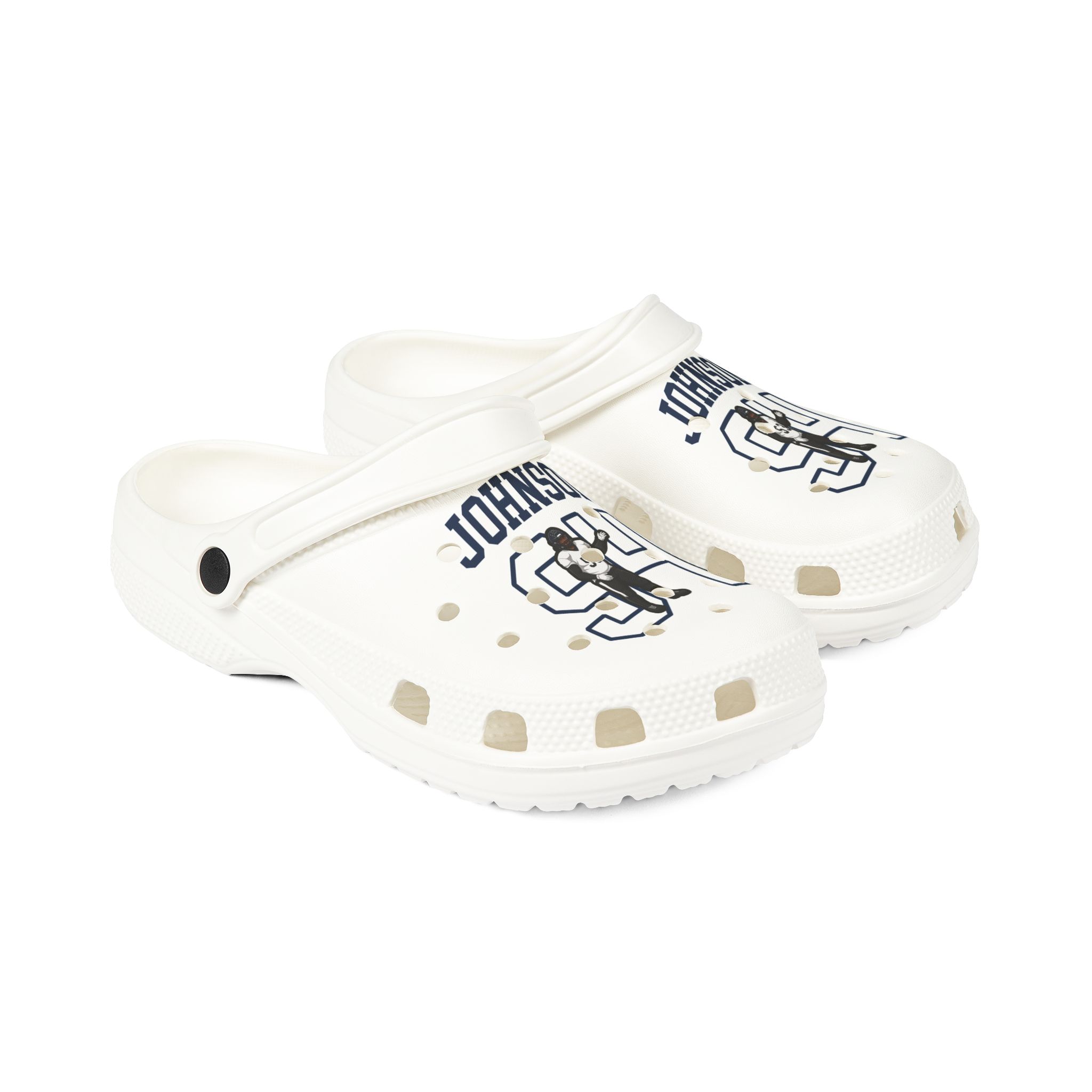 Rubber Clogs — character_shirsey in White