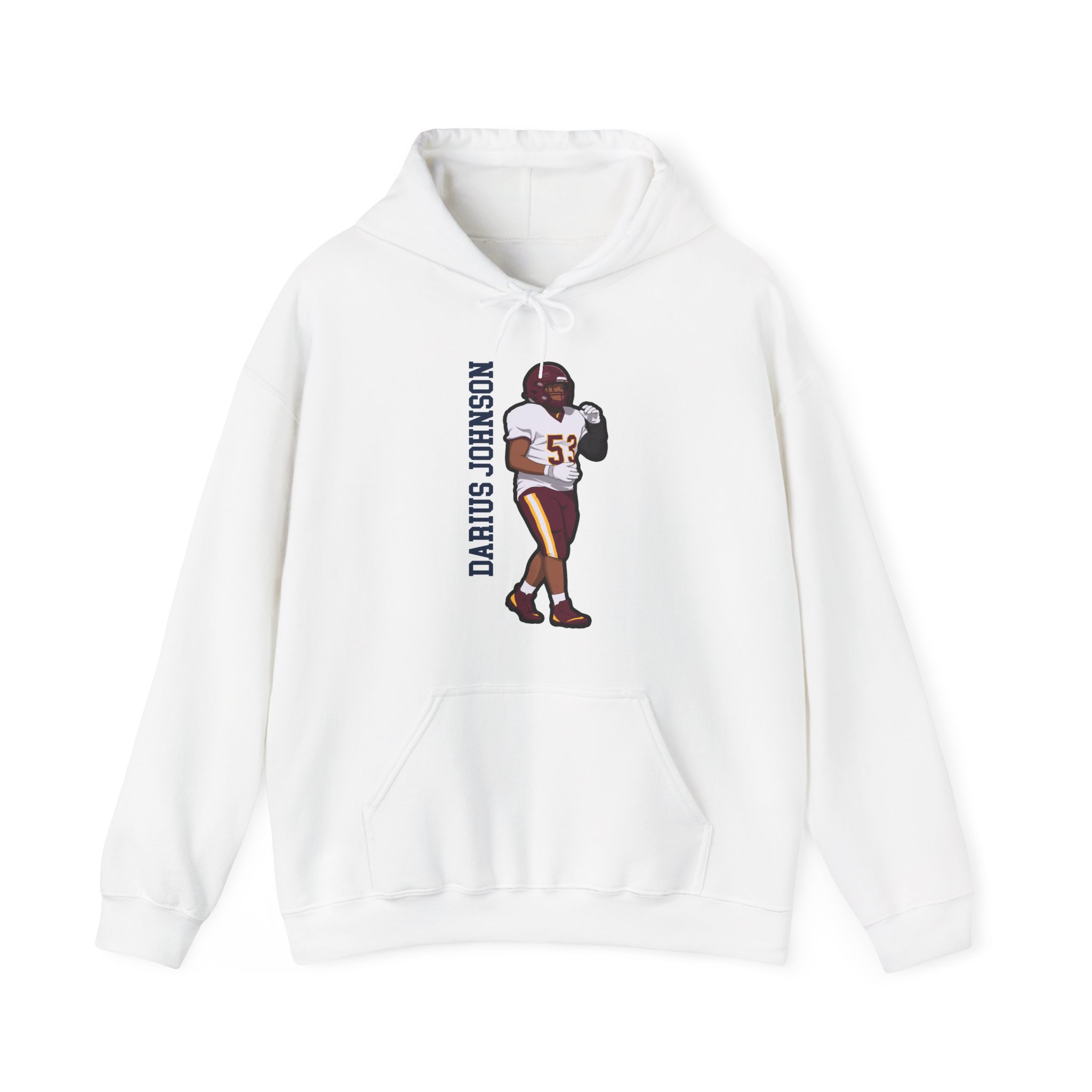 Hoodie — character_name_vertical in White