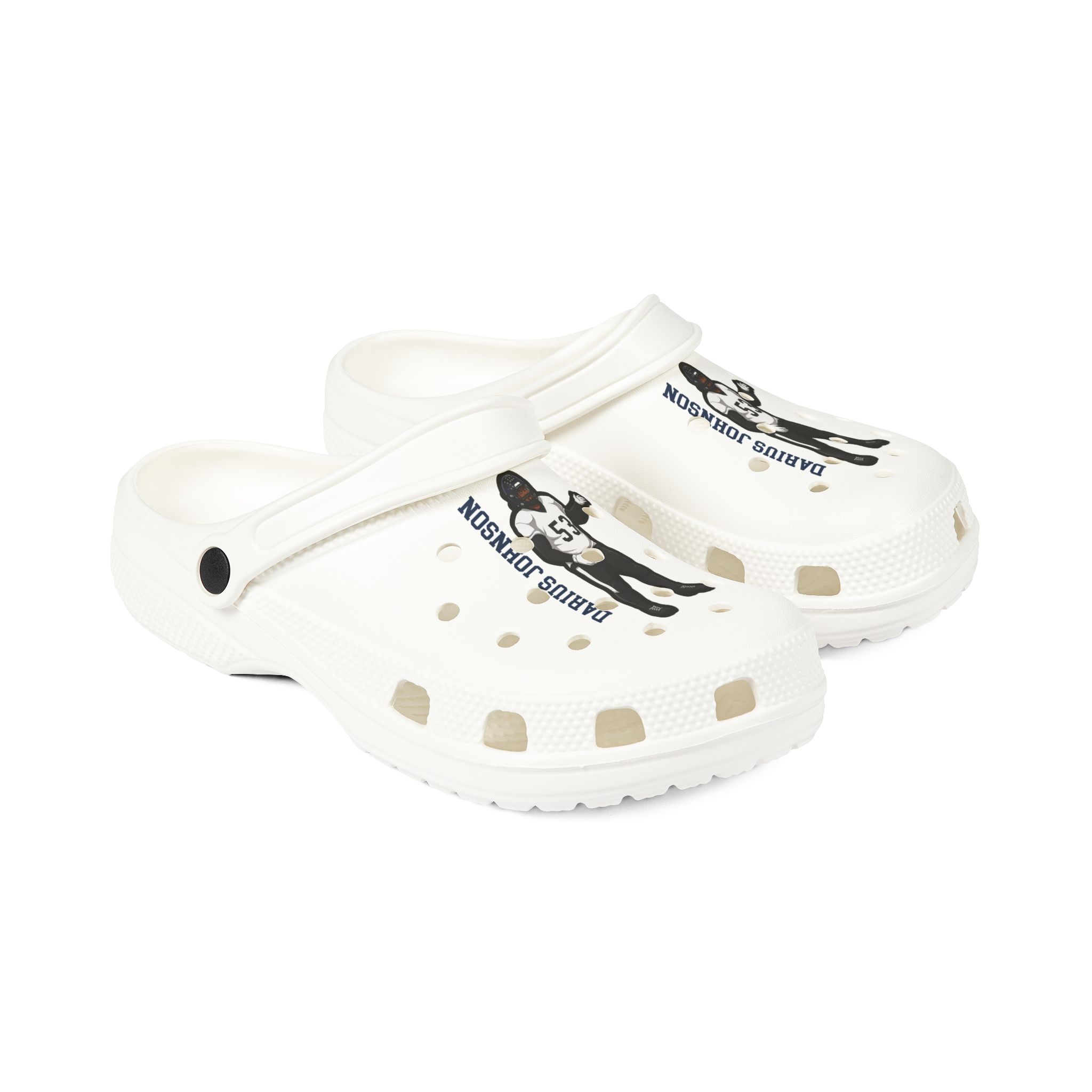 Rubber Clogs — character_name_vertical in White