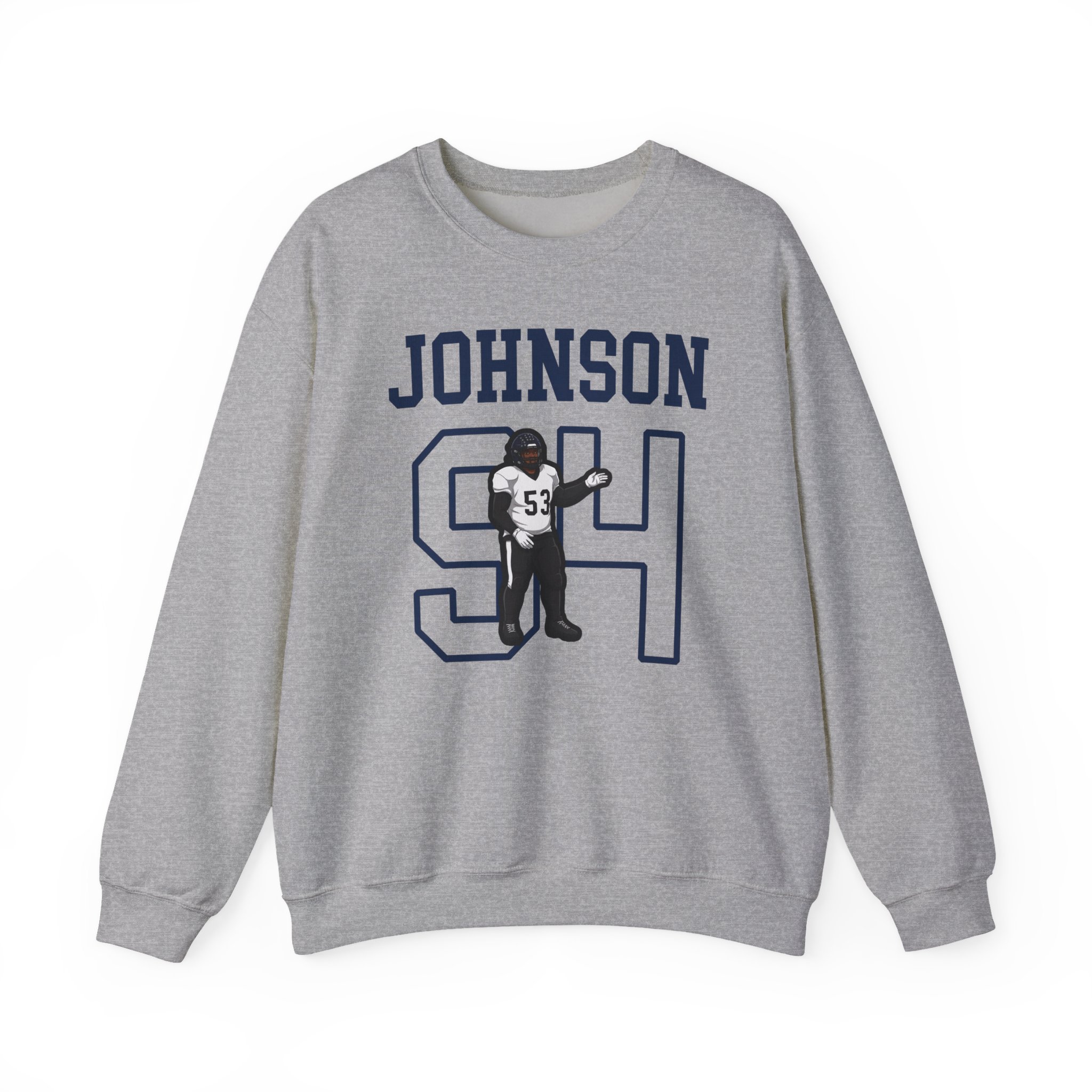 Crewneck Sweatshirt — character_shirsey in Grey