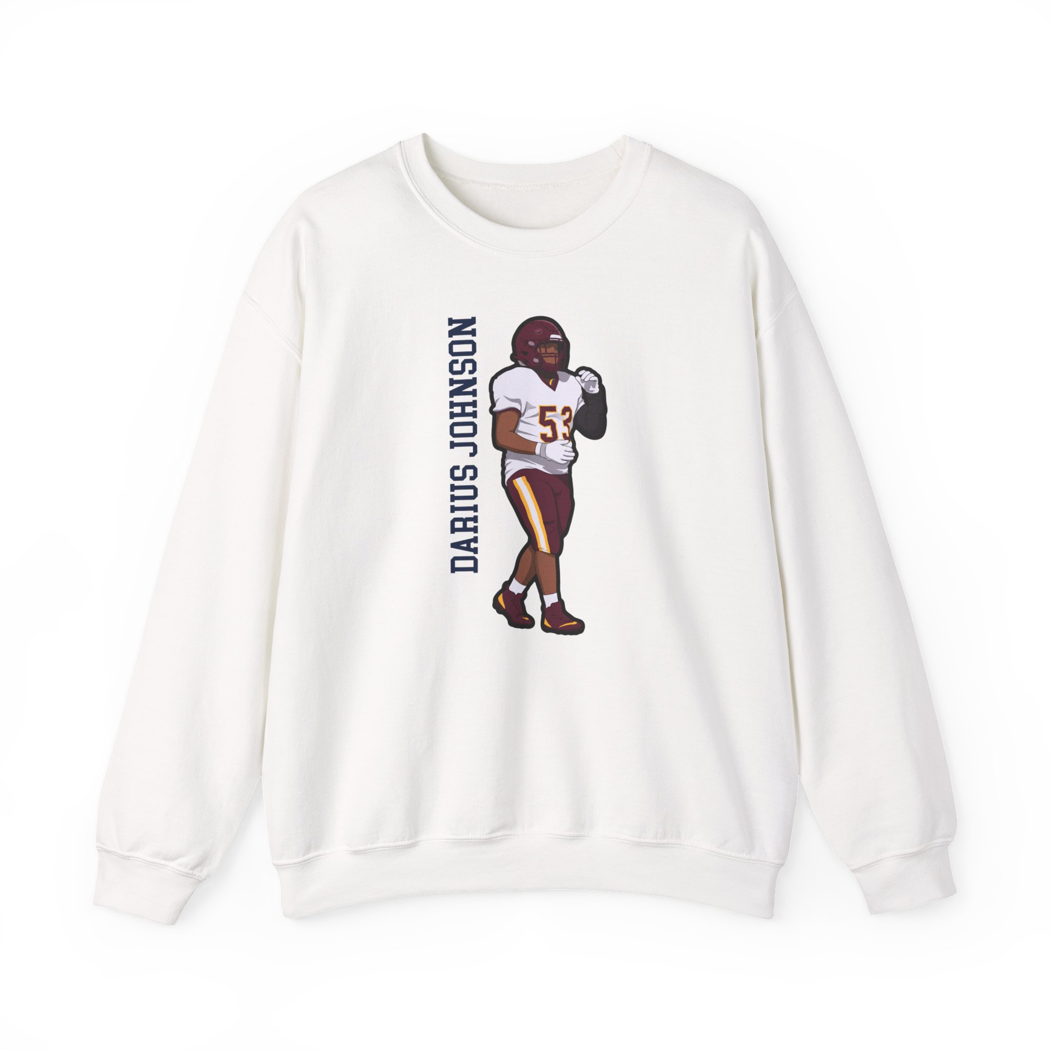 Crewneck Sweatshirt — character_name_vertical in White