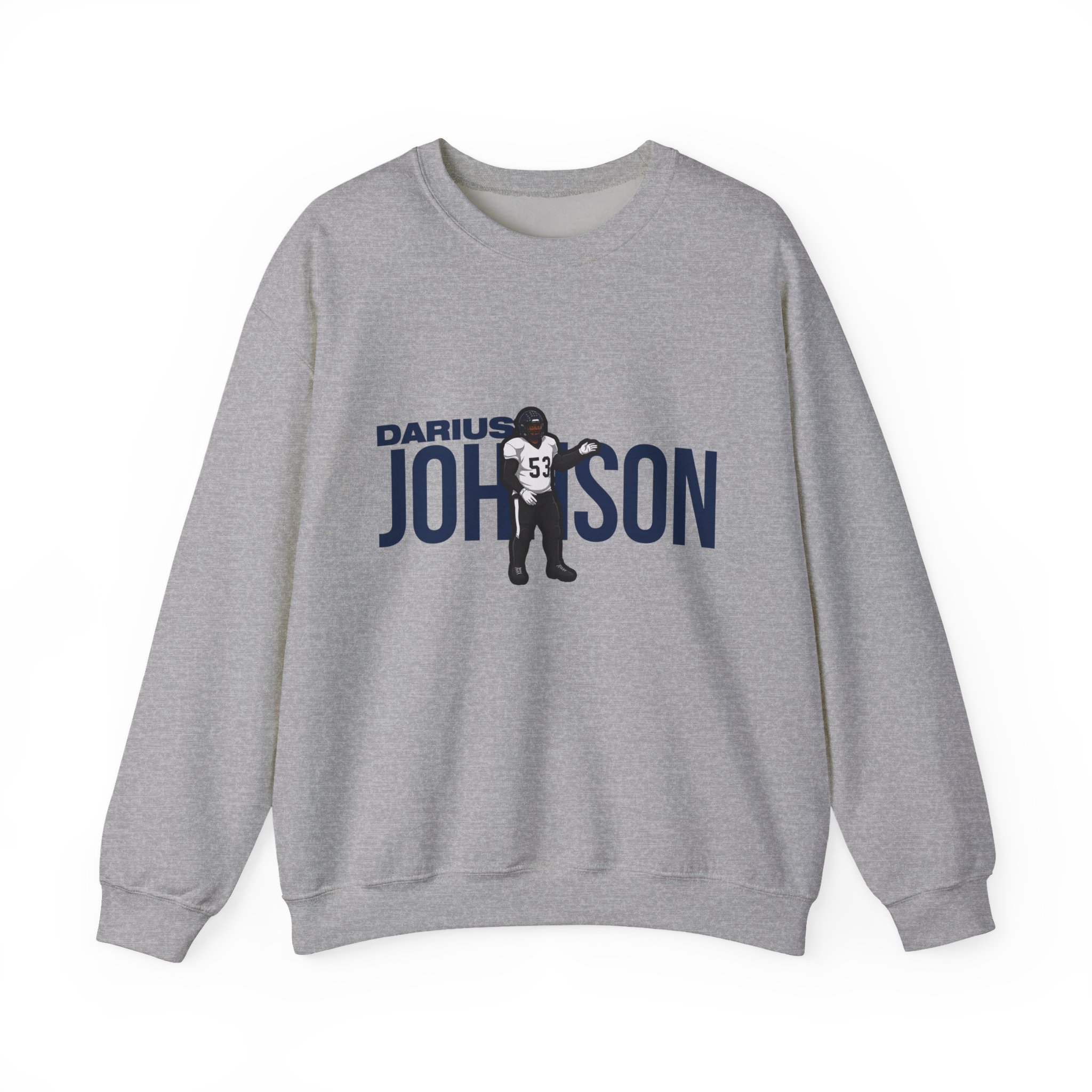 Crewneck Sweatshirt — character_player_name in Grey