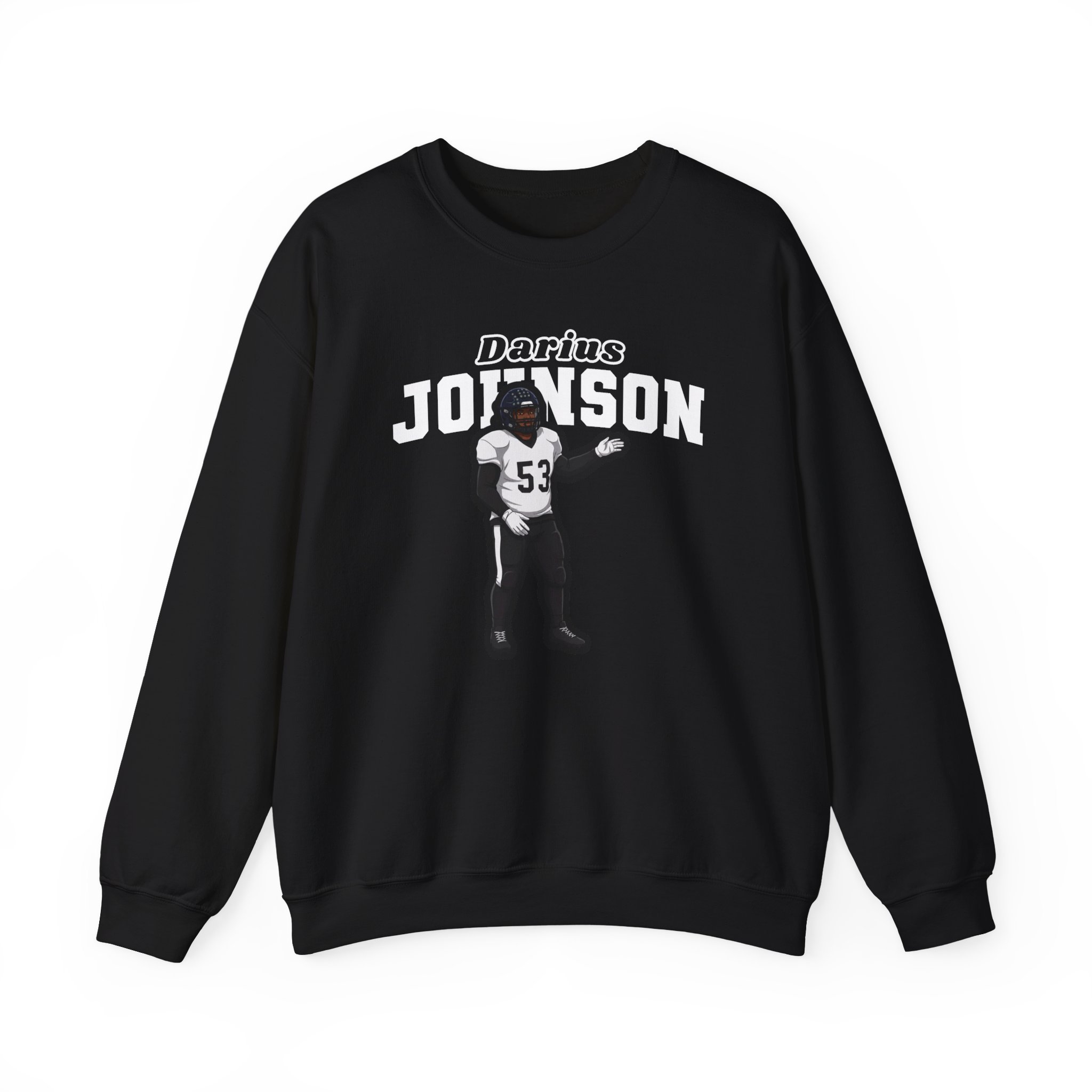 Crewneck Sweatshirt — character_name_arch in Black