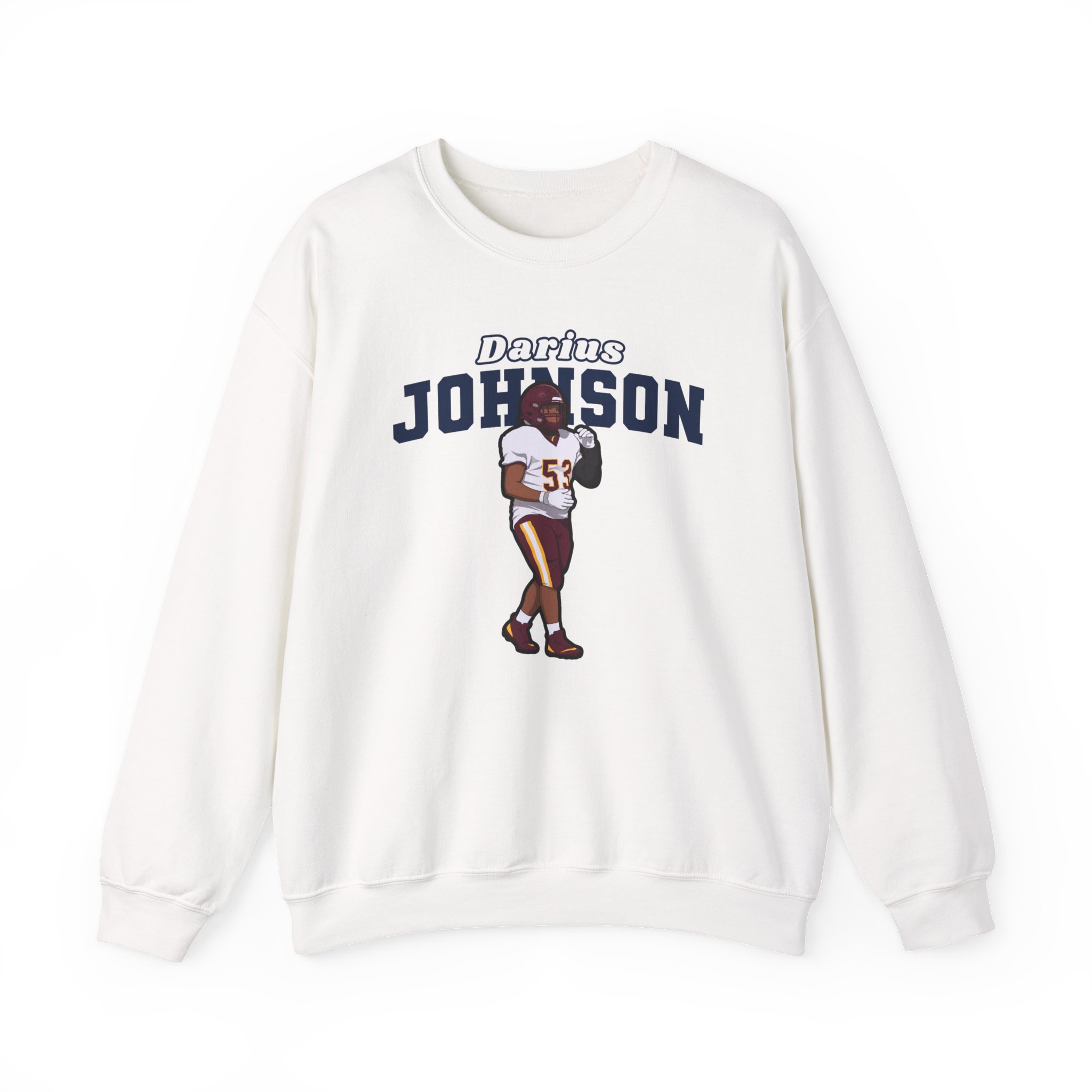 Crewneck Sweatshirt — character_name_arch in White