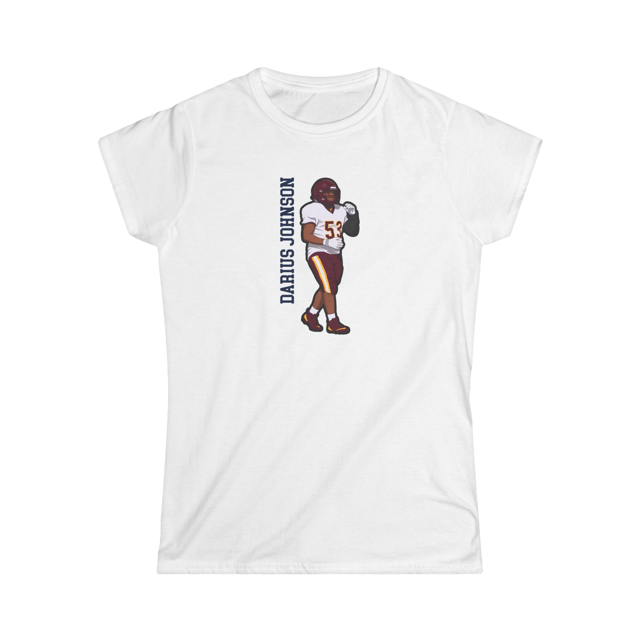 Women's Softstyle Tee — character_name_vertical in White