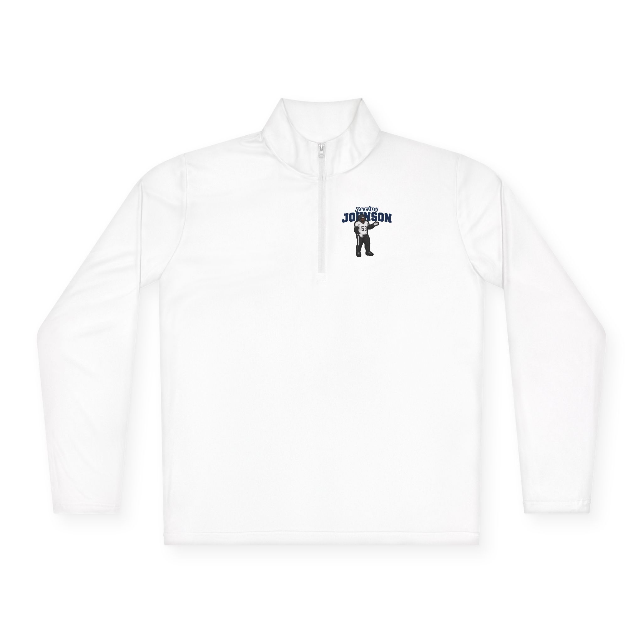 Q-Zip Pullover — character_name_arch in White