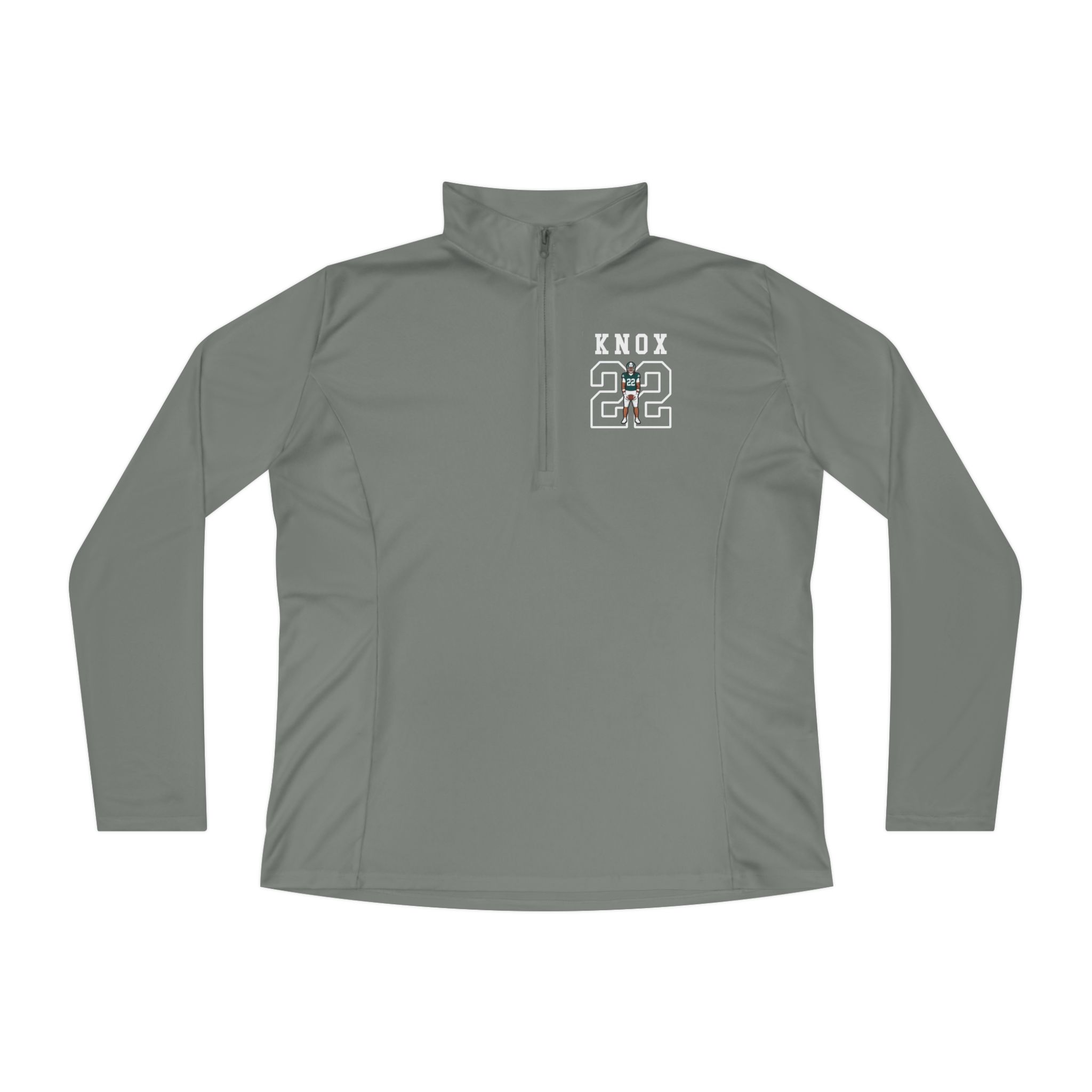 Women's Q-Zip Pullover — character_shirsey in Grey