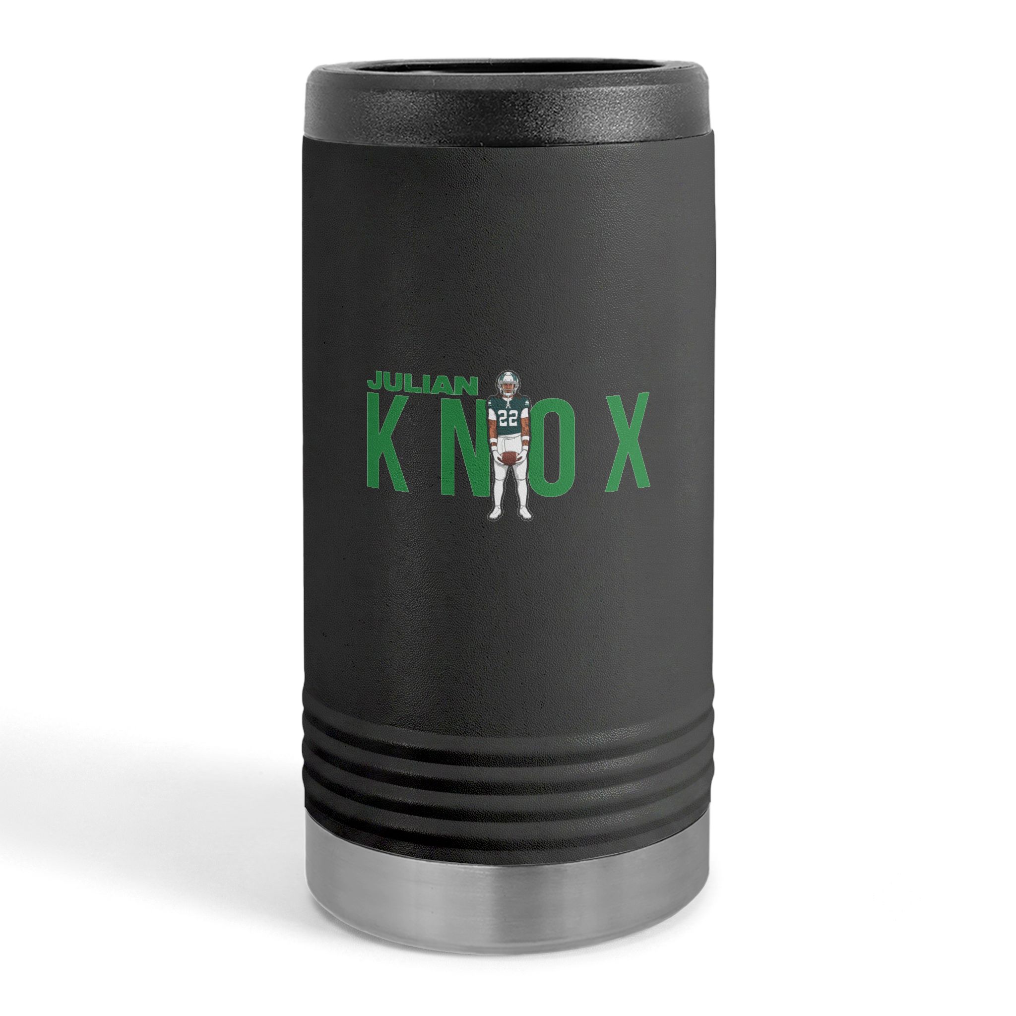 Slim Stainless Can Cooler — character_player_name in Black