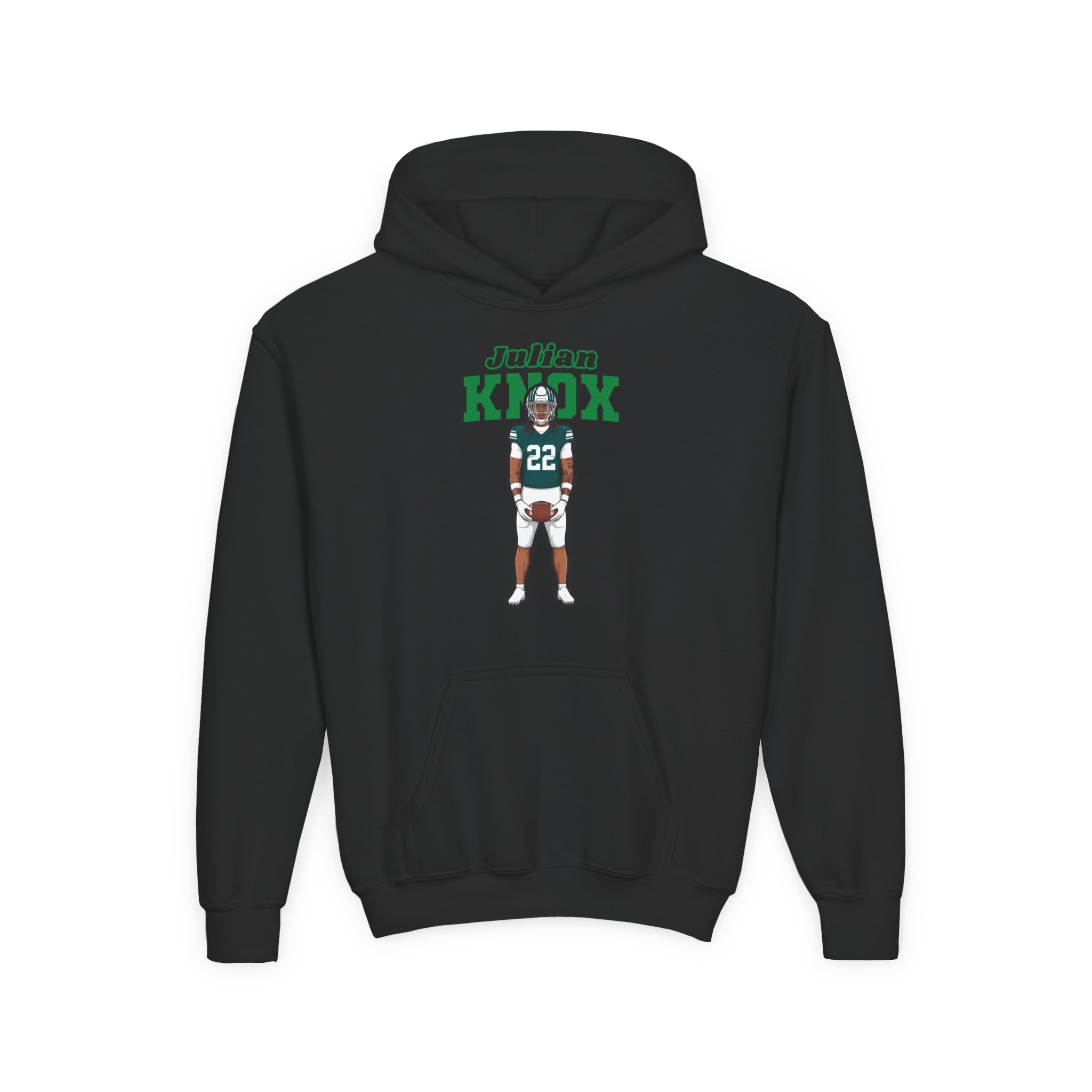 Youth Hoodie — character_name_arch in Black