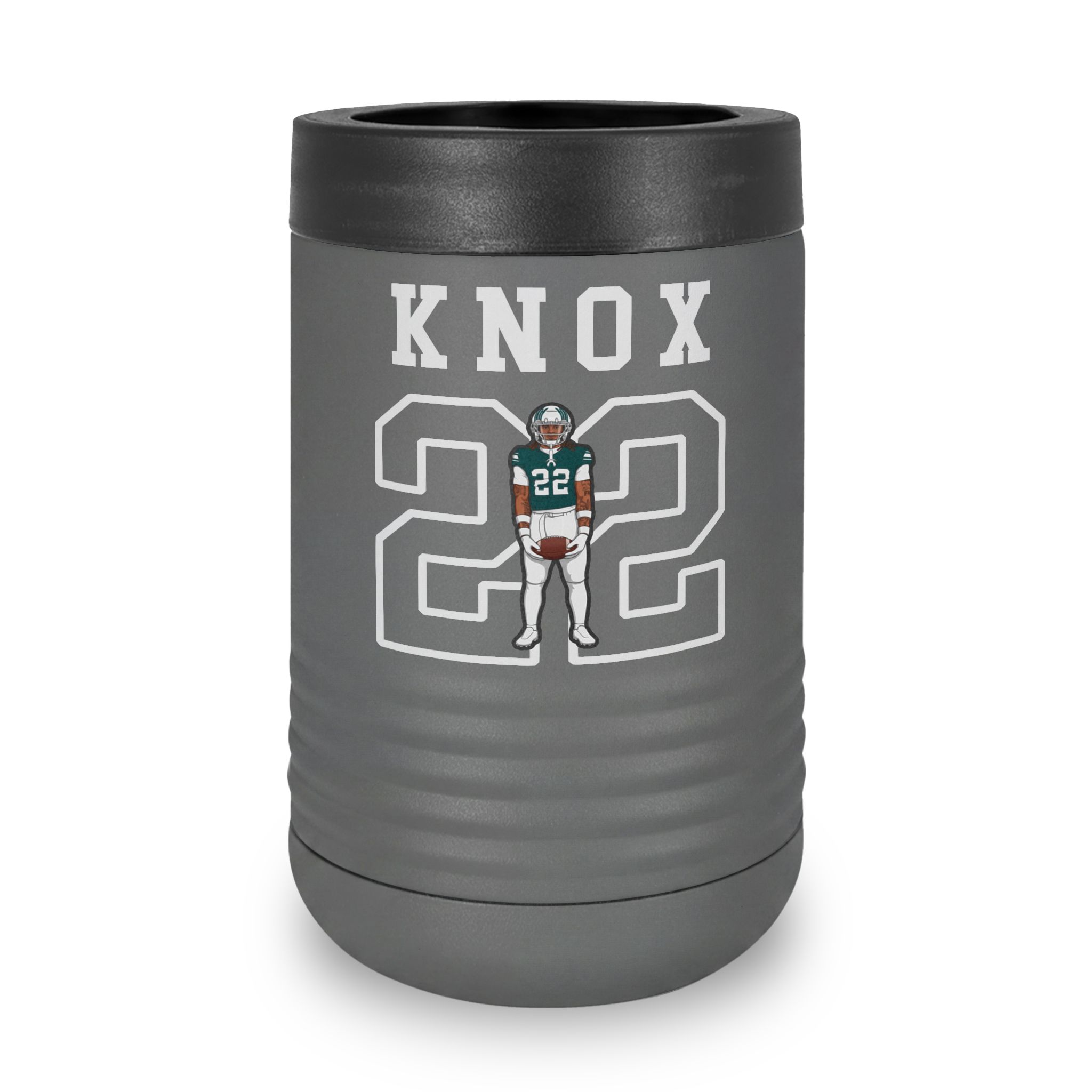 Stainless Can Cooler — character_shirsey in Grey