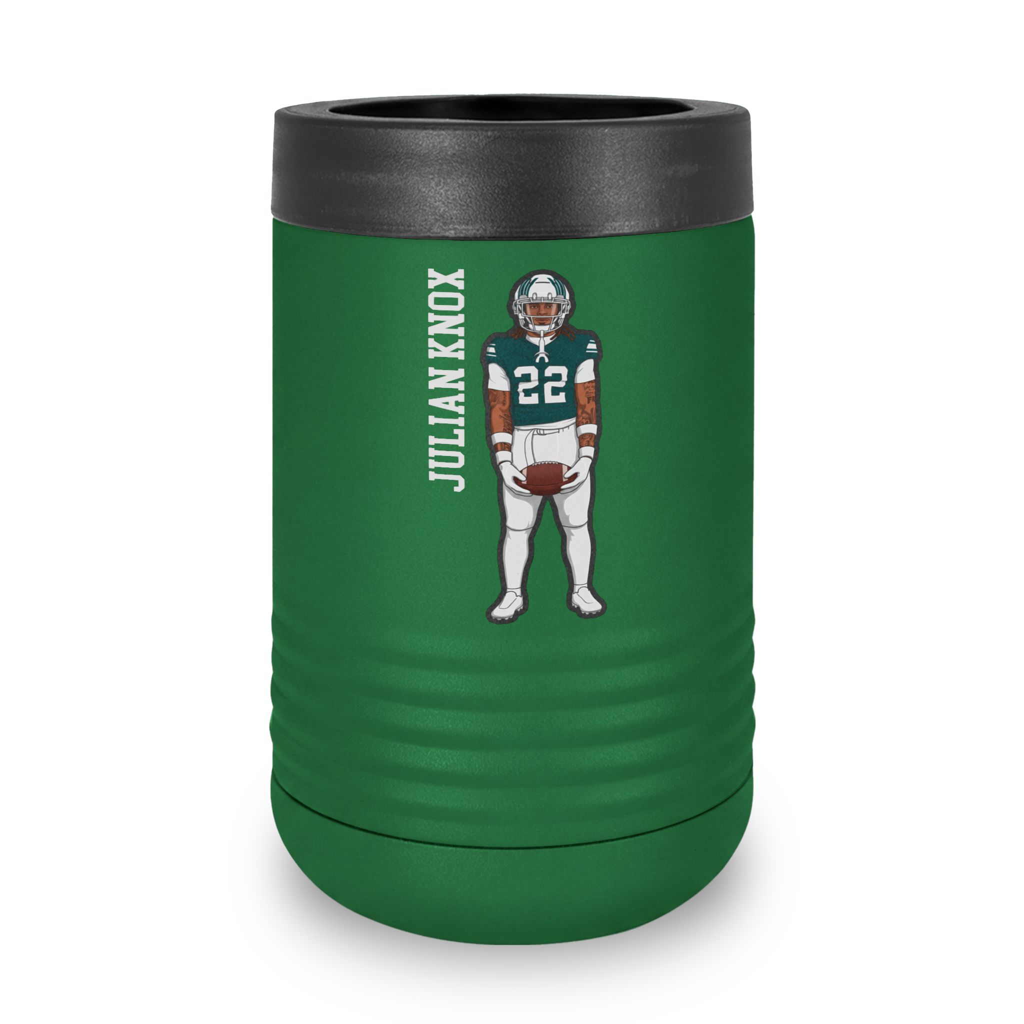 Stainless Can Cooler — character_name_vertical in Green