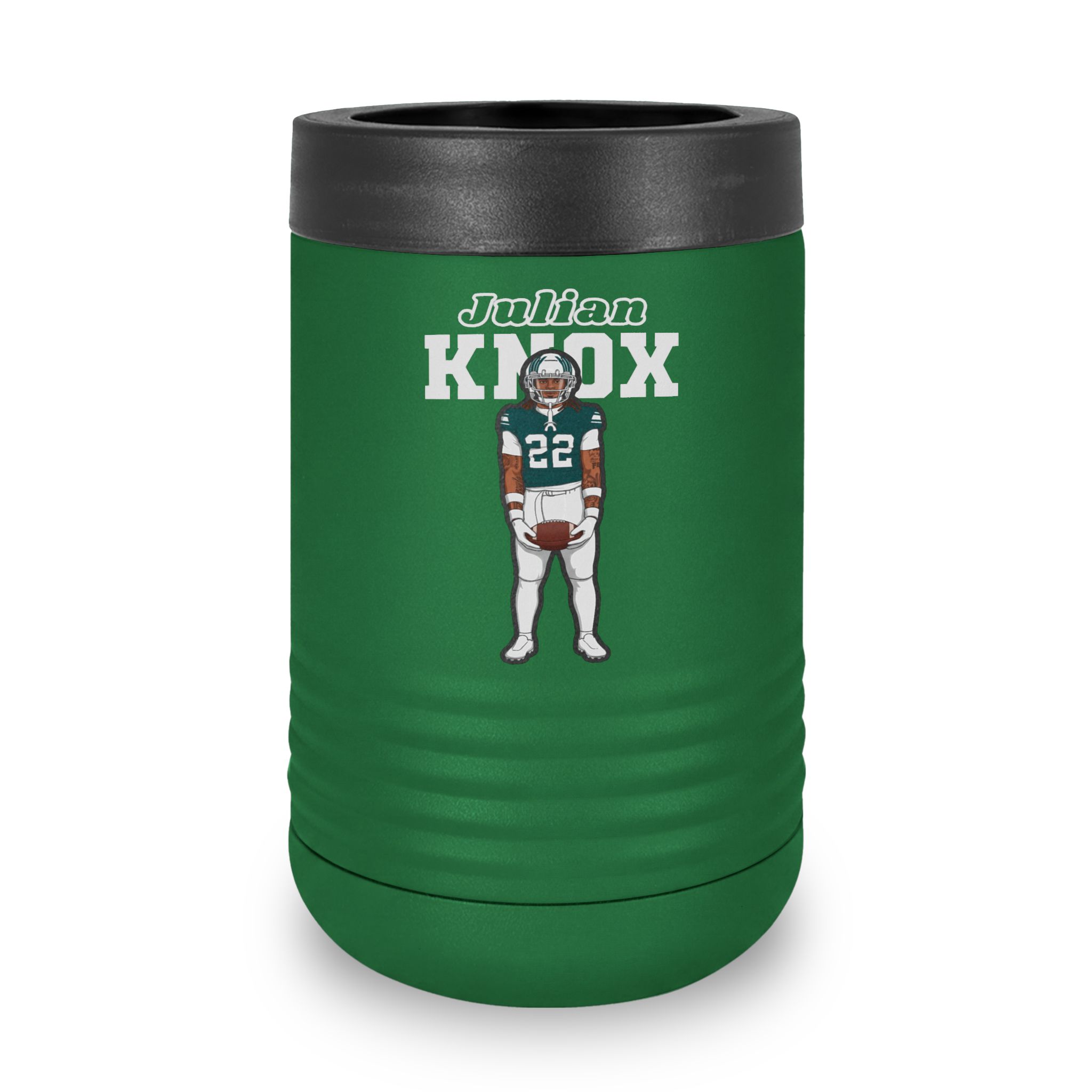 Stainless Can Cooler — character_name_arch in Green