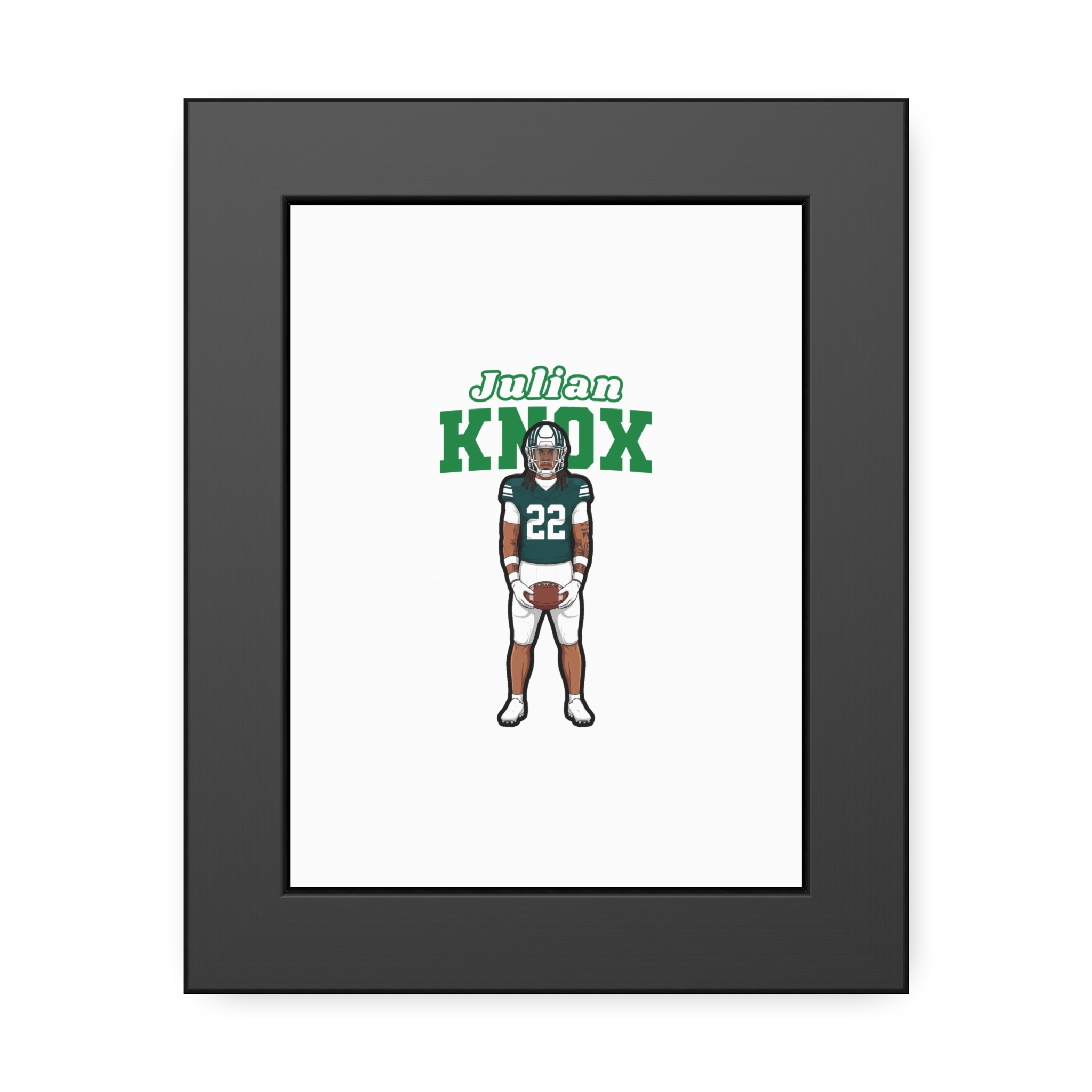 Framed Poster — character_name_arch in Black