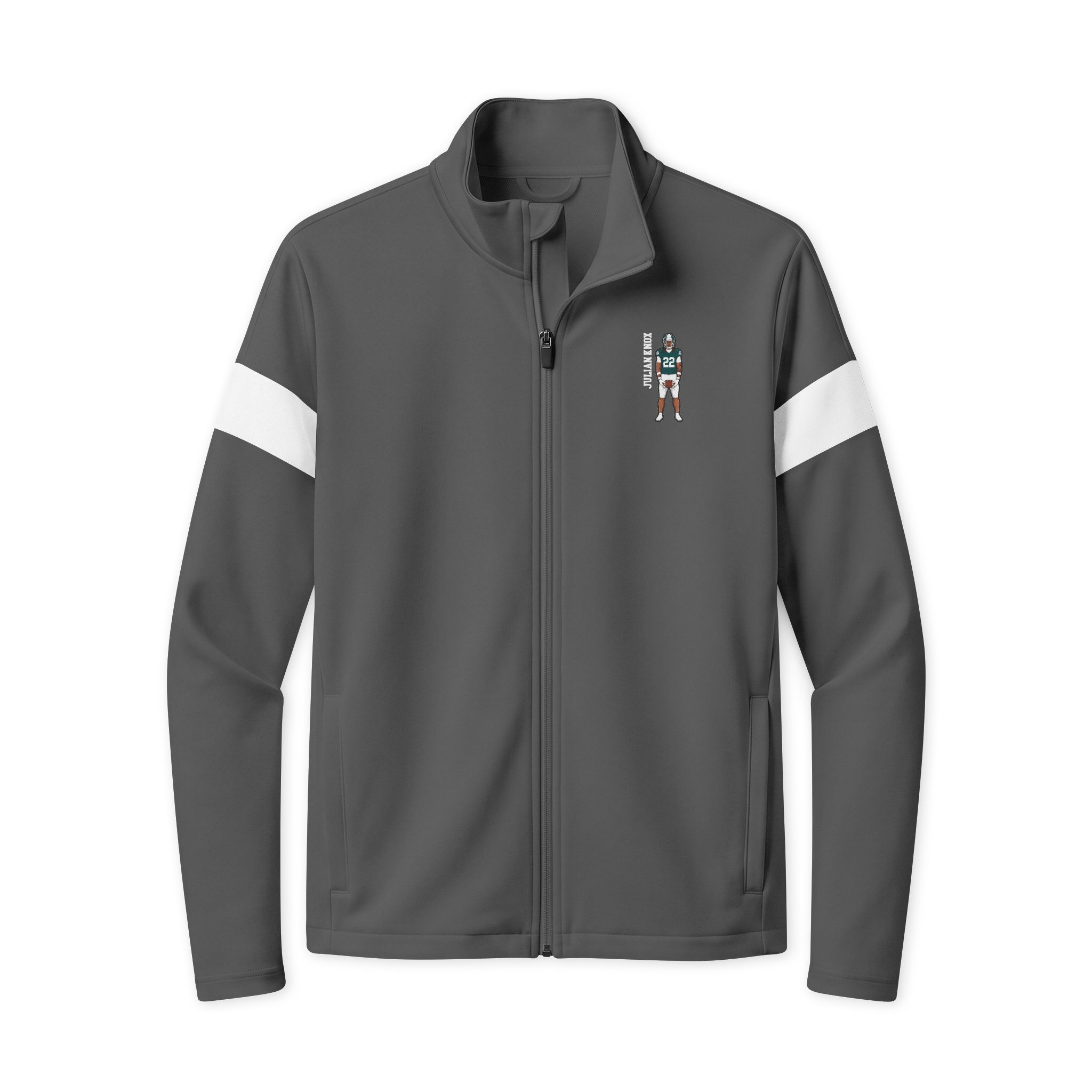 Travel Full-Zip Jacket — character_name_vertical in Iron Grey/ White