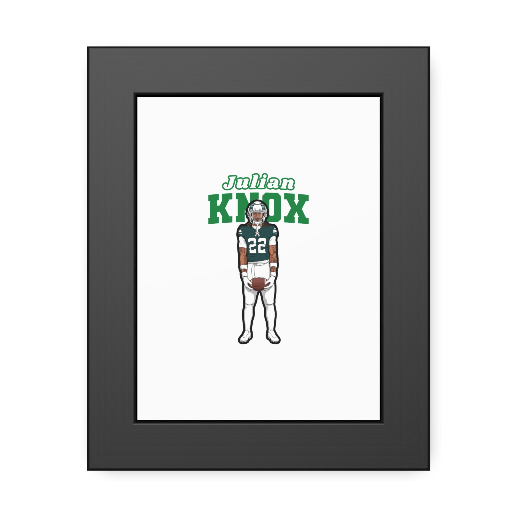 Framed Poster — character_name_arch in Black
