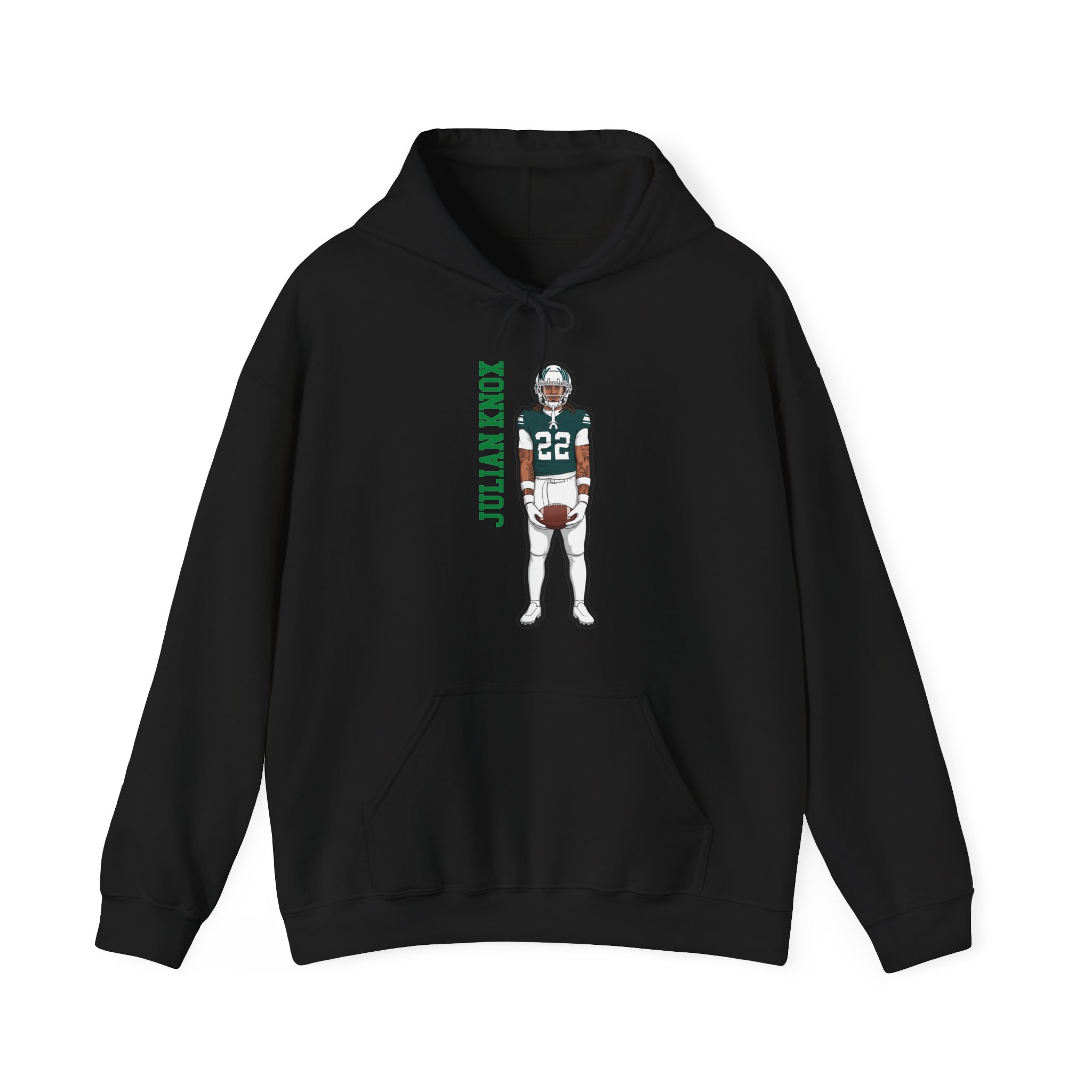 Hoodie — character_name_vertical in Black