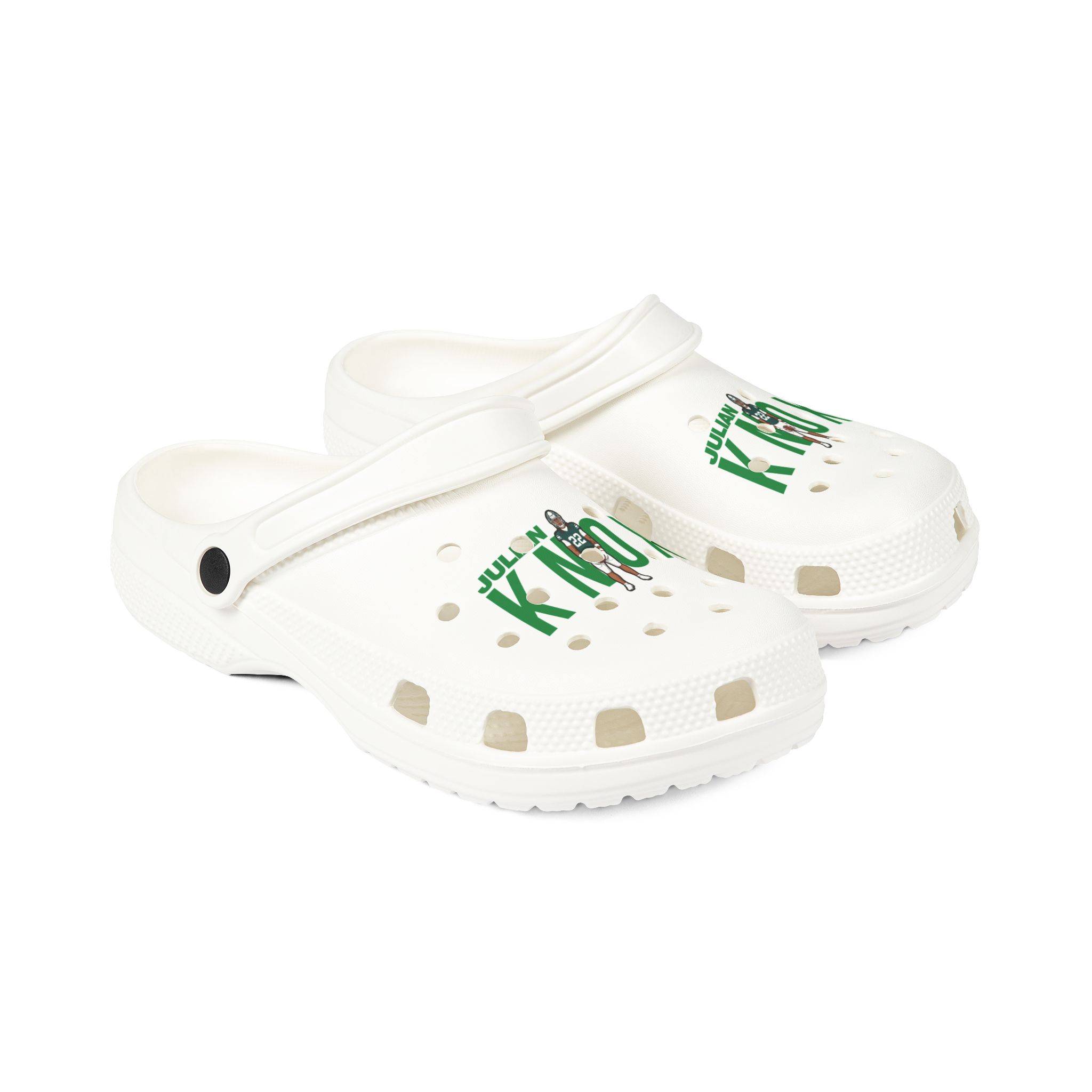 Rubber Clogs — character_player_name in White
