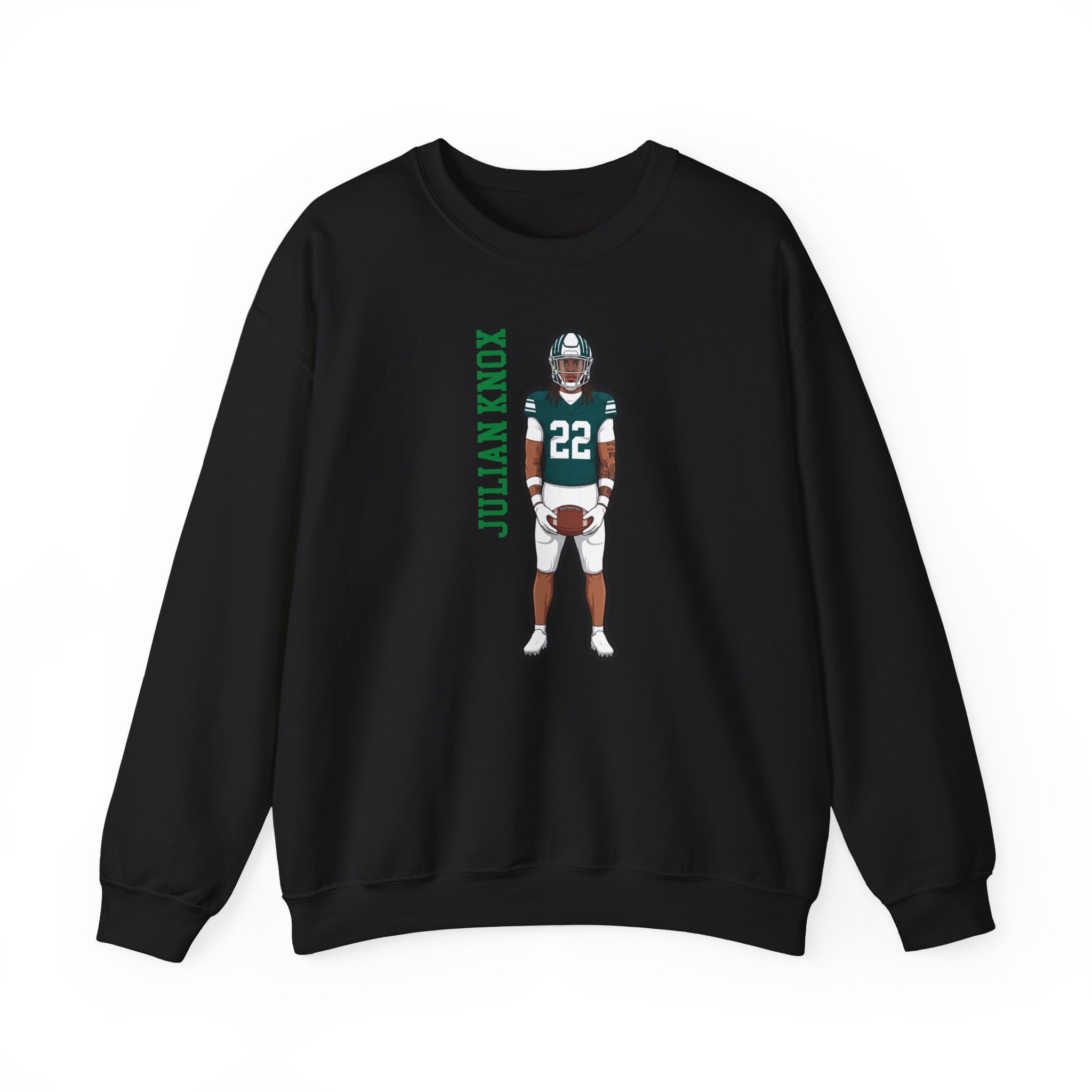 Crewneck Sweatshirt — character_name_vertical in Black