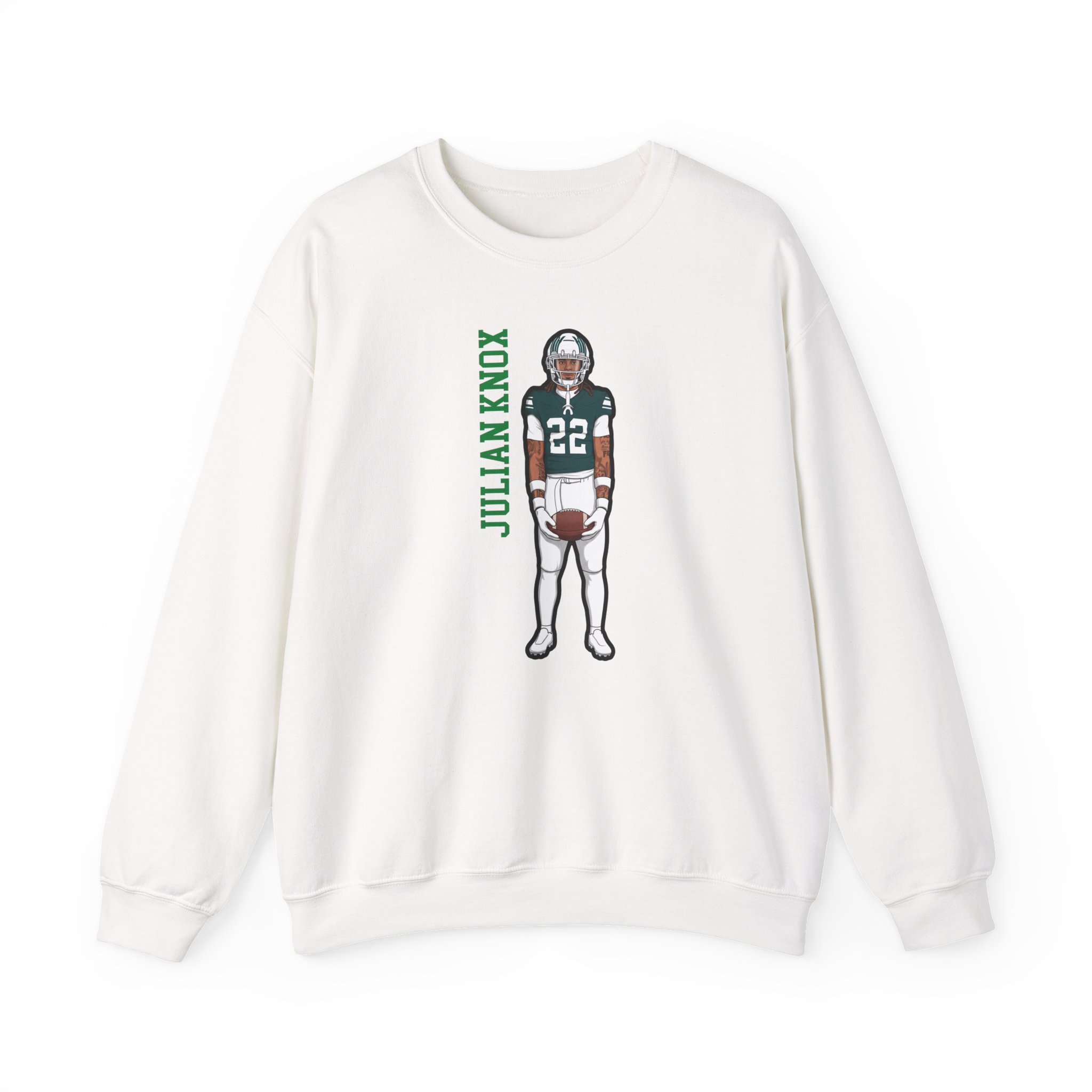 Crewneck Sweatshirt — character_name_vertical in White