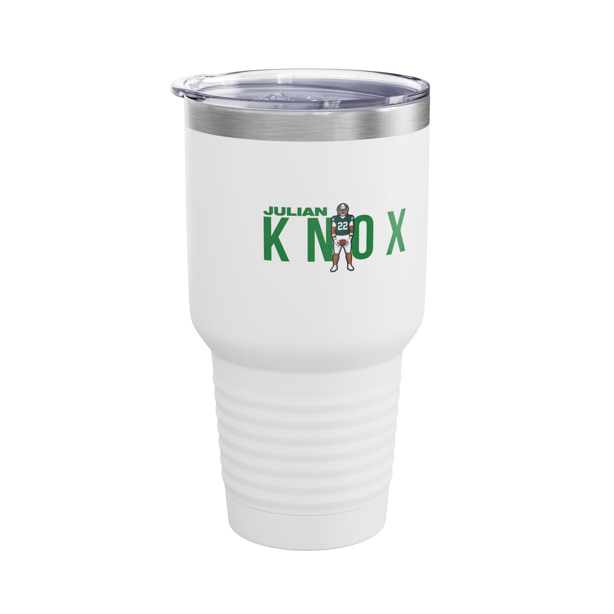 30oz Tumbler — character_player_name in White