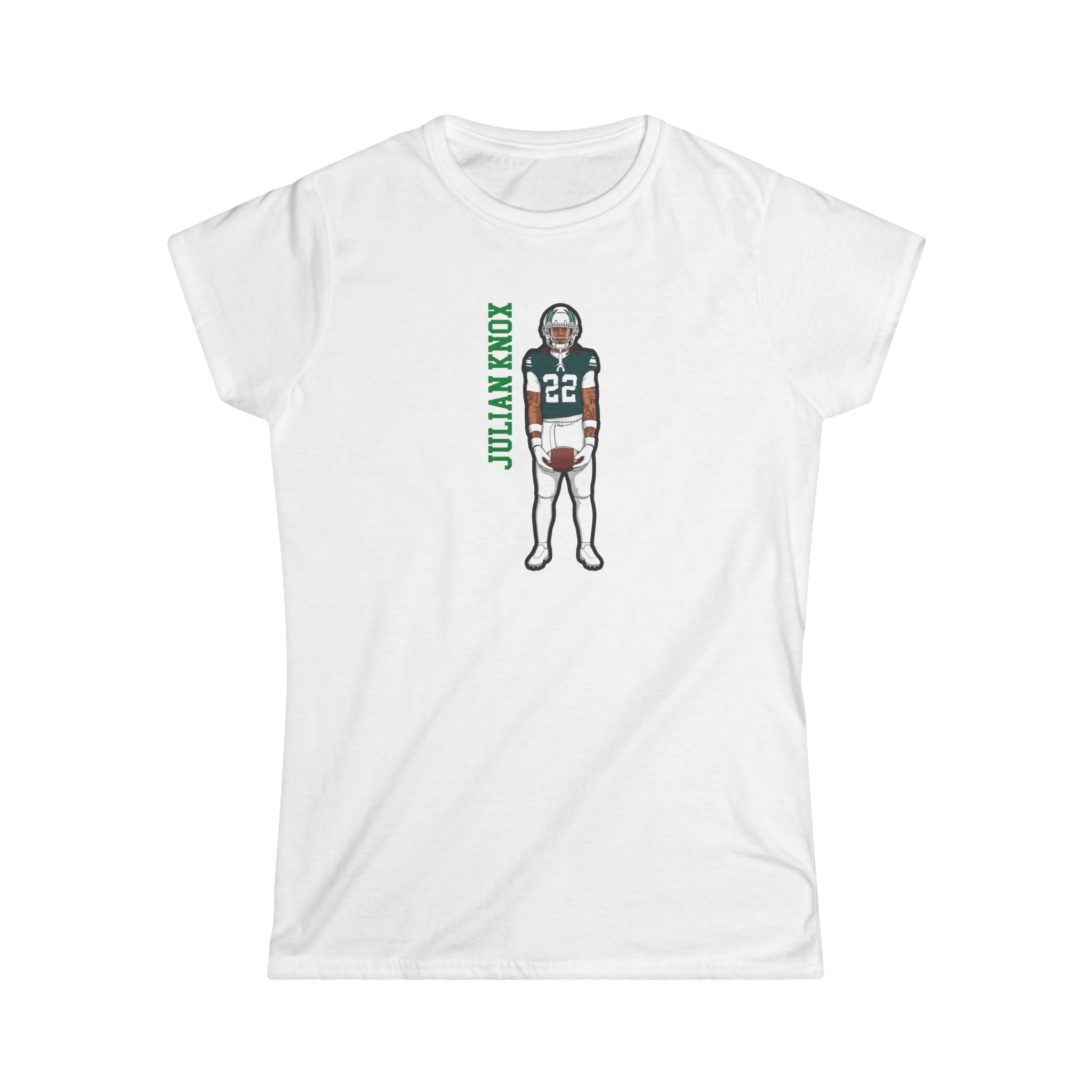 Women's Softstyle Tee — character_name_vertical in White