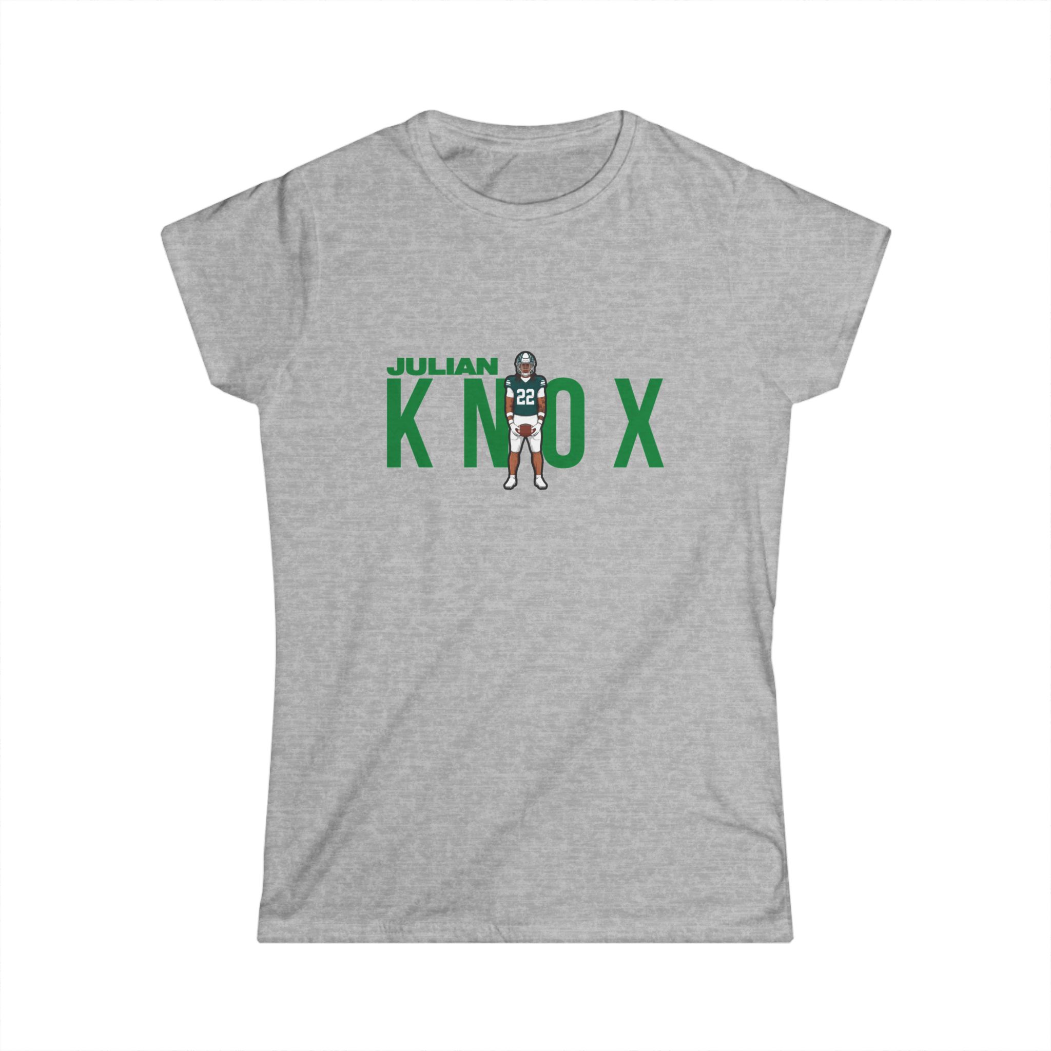 Women's Softstyle Tee — character_player_name in Grey