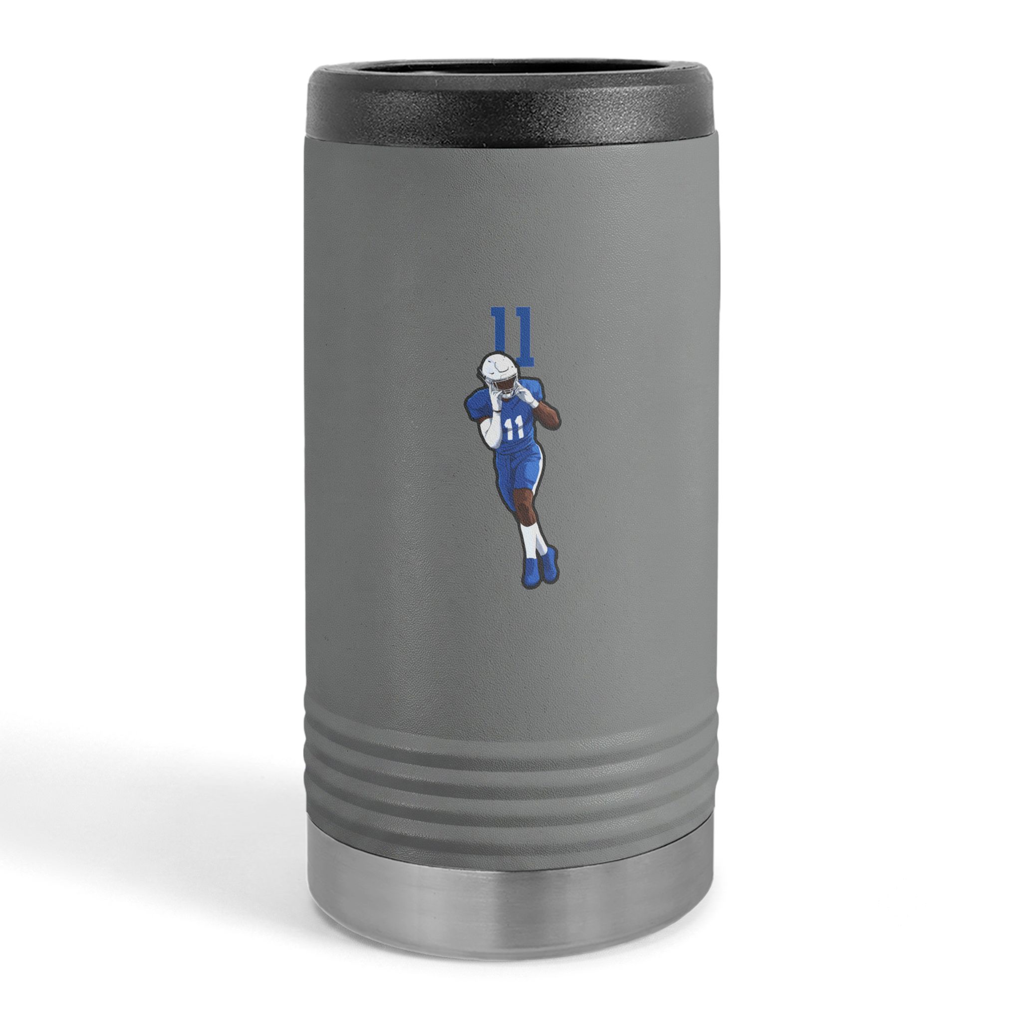 Slim Stainless Can Cooler — character_number_top in Grey
