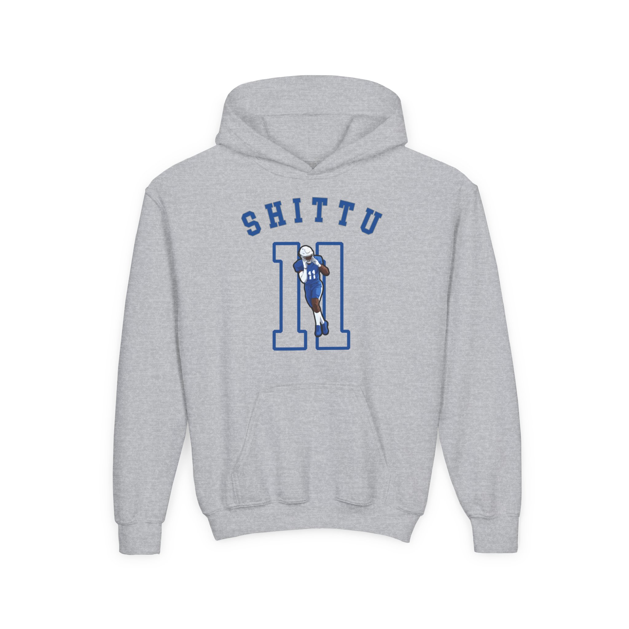Youth Hoodie — character_shirsey_arch in Grey